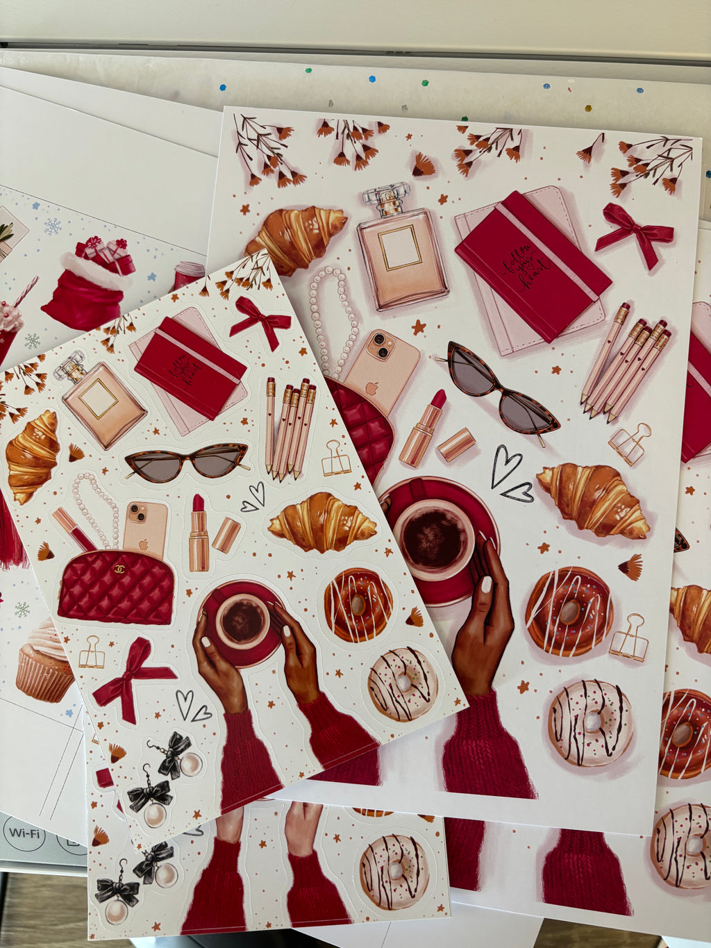 Autumn Accessories Print A5