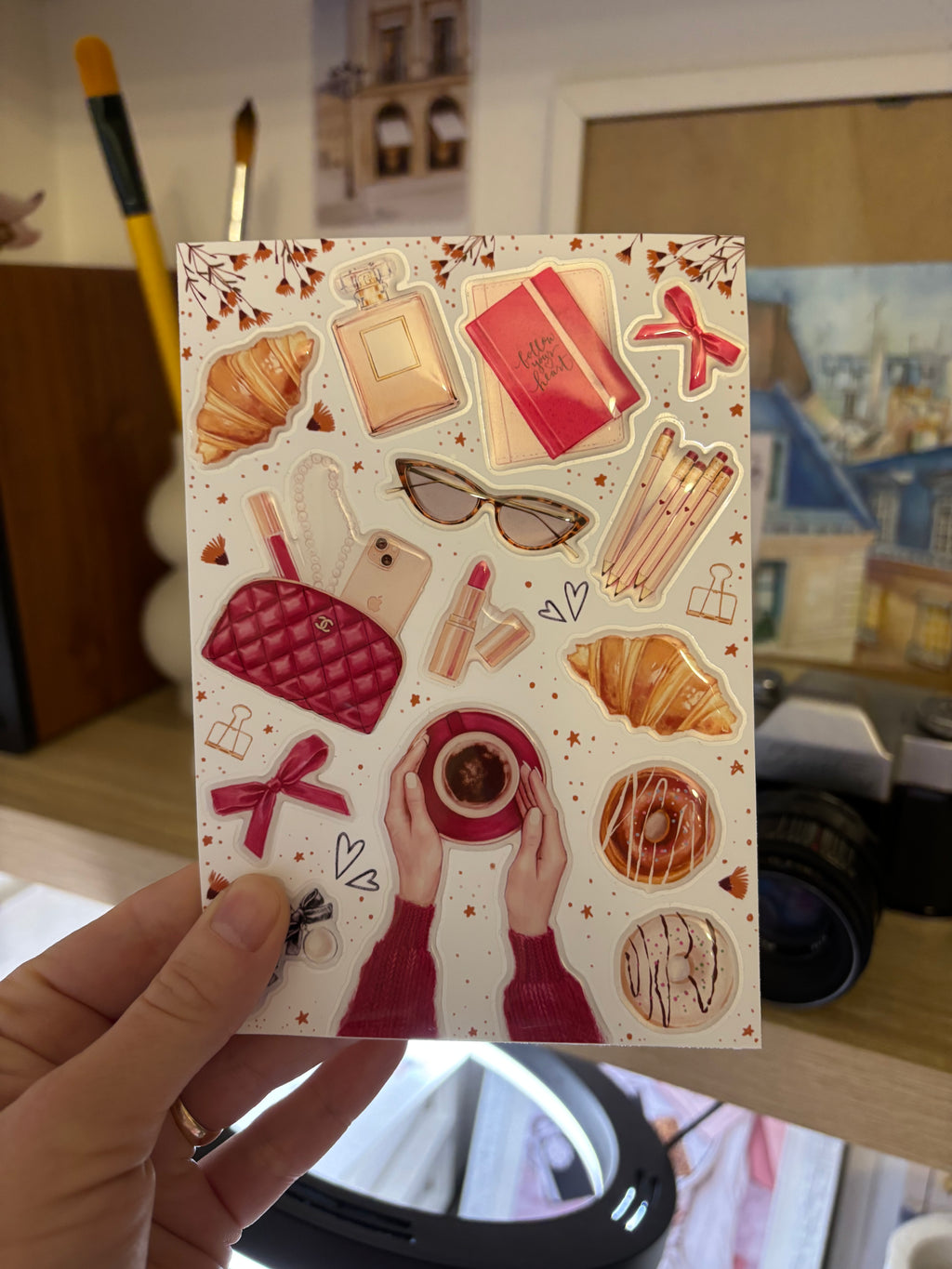 3D Stickers, 3D Stickers for Phone, iPad, MacBook, Stylish 3D Sticker Pack, 3D Stickers Set, Red Accessories