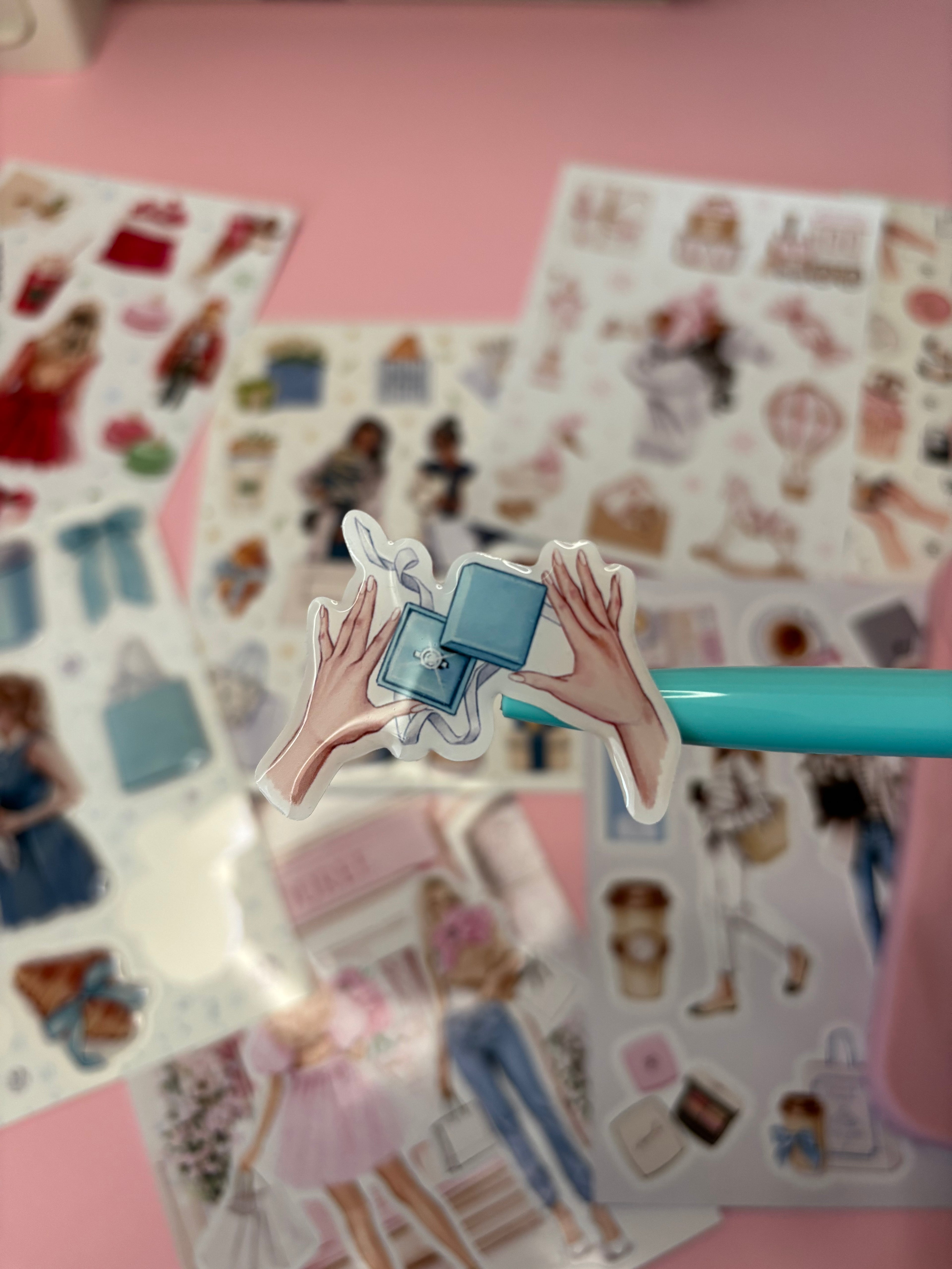 3D Stickers, 3D Stickers for Phone, iPad, MacBook, Stylish 3D Sticker Pack, 3D Stickers Set, Tiffany Accessories, Fashion Art