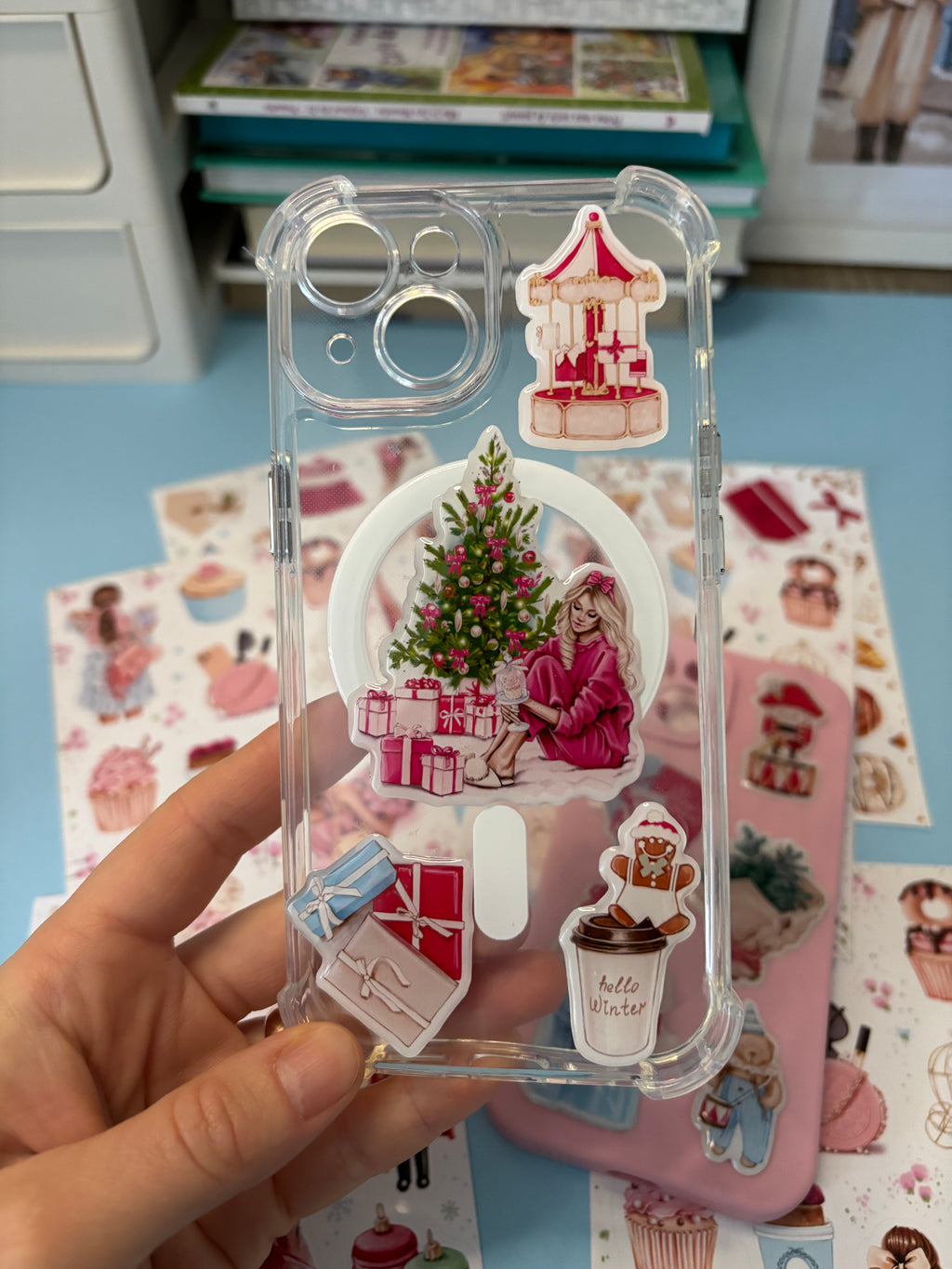 3D Stickers, 3D Stickers for Phone, iPad, MacBook, Stylish 3D Sticker Pack, 3D Stickers Set, Christmas Tree, Winter Holiday