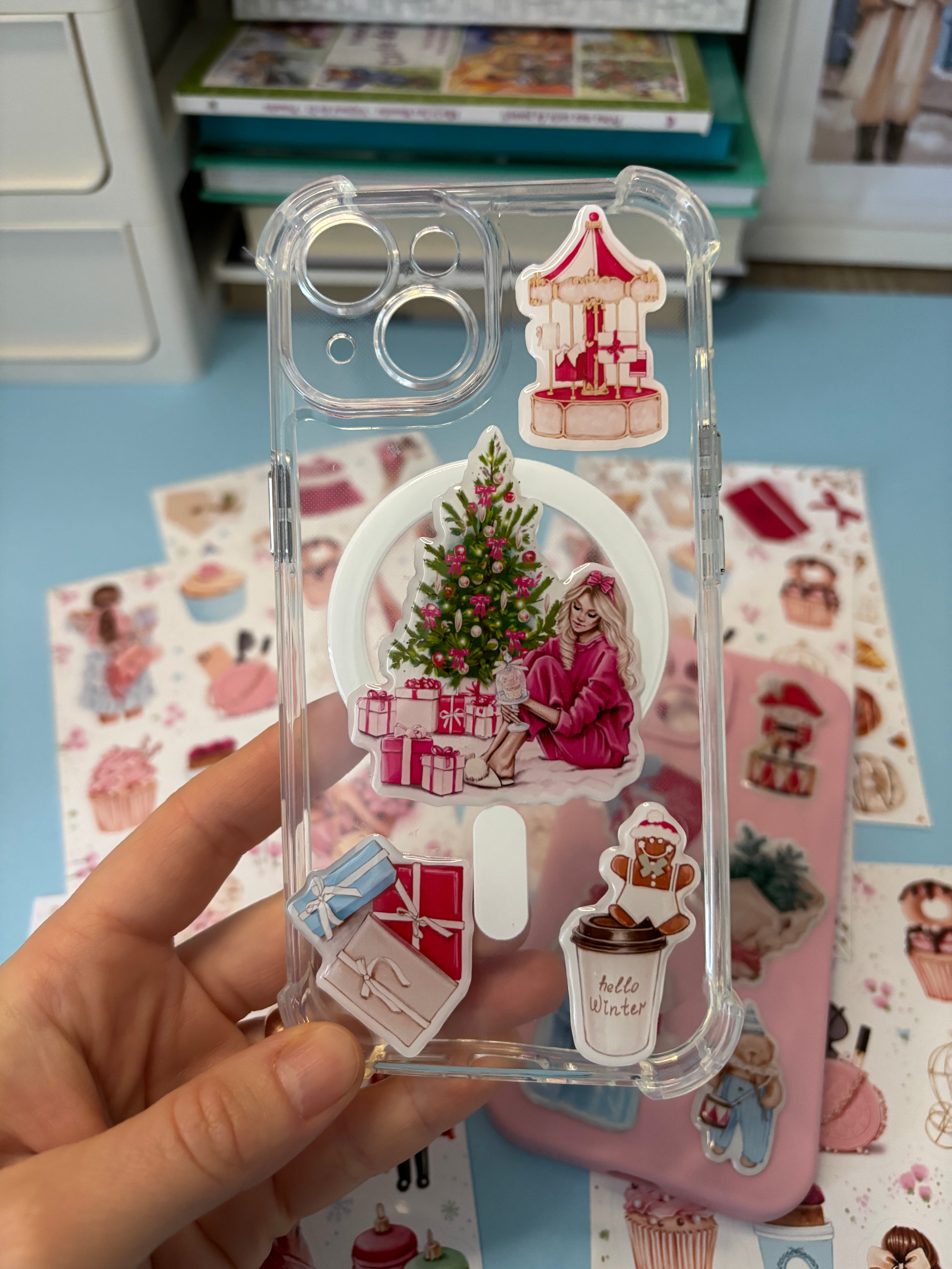 3D Stickers, 3D Stickers for Phone, iPad, MacBook, Stylish 3D Sticker Pack, 3D Stickers Set, Christmas Tree, Winter Holiday