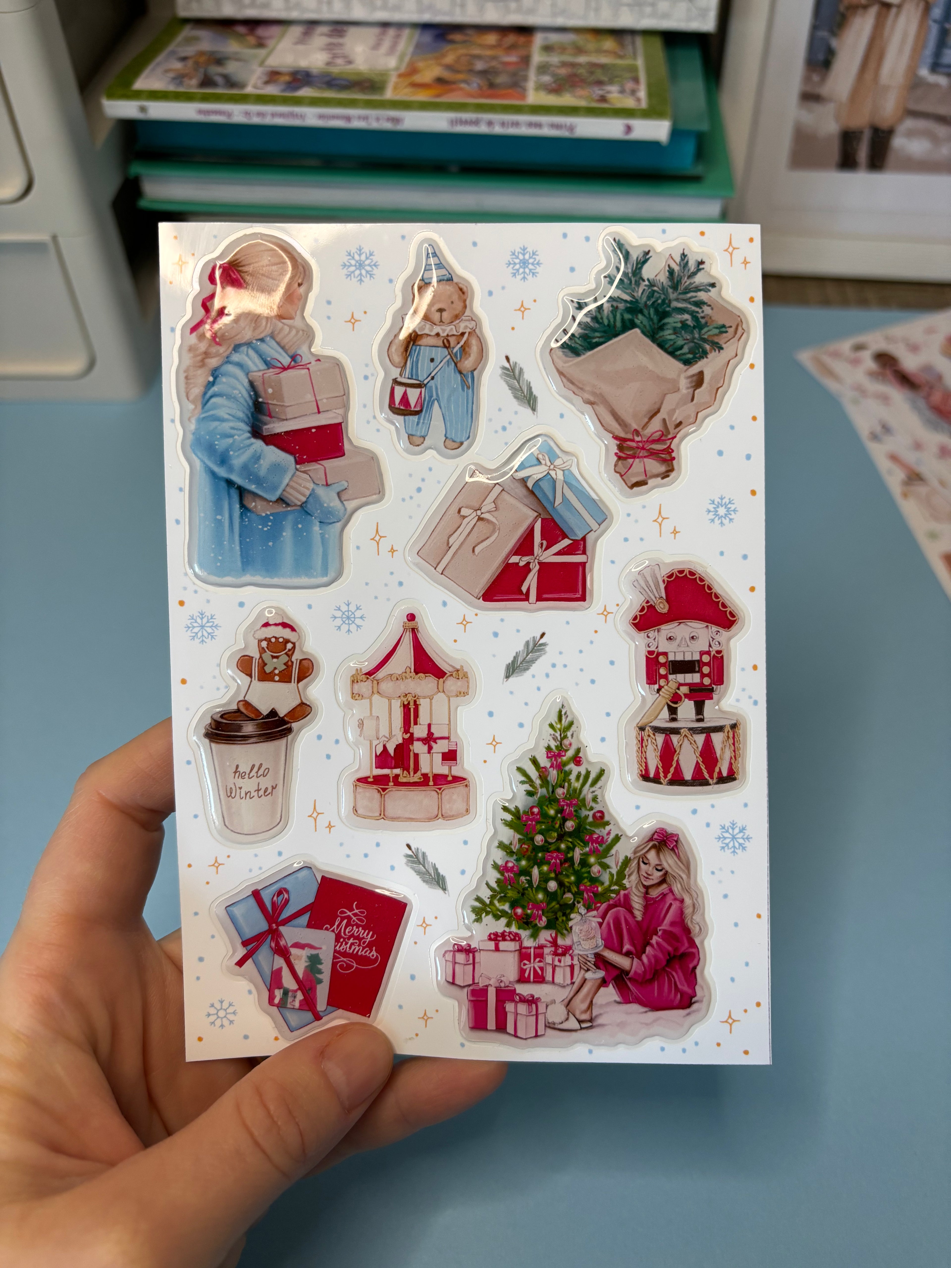 3D Stickers, 3D Stickers for Phone, iPad, MacBook, Stylish 3D Sticker Pack, 3D Stickers Set, Christmas Tree, Winter Holiday