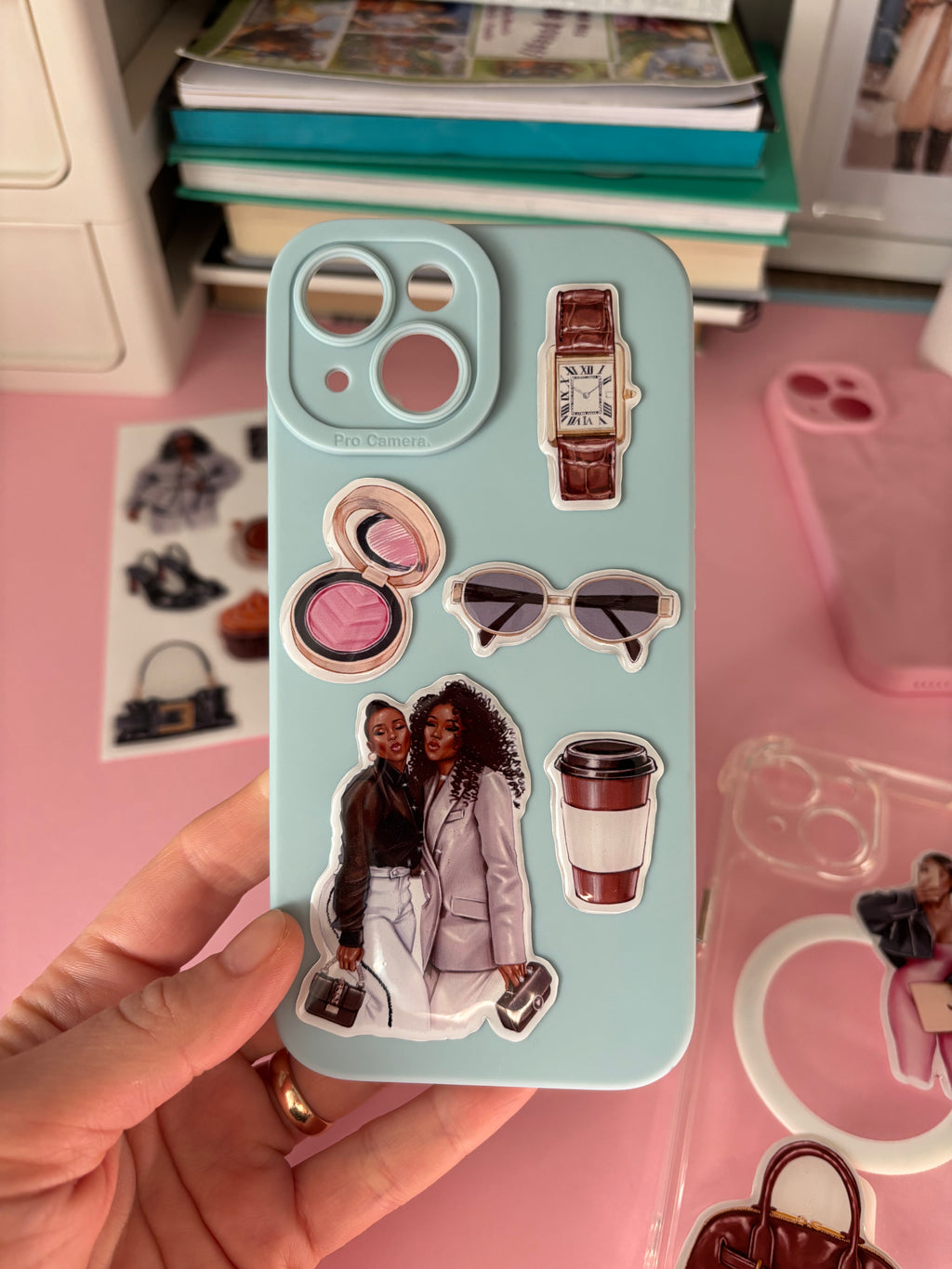 3D Stickers, 3D Stickers for Phone, iPad, MacBook, Stylish 3D Sticker Pack, 3D Stickers Set, Best Friend, African American Girl, Black Boss Girl