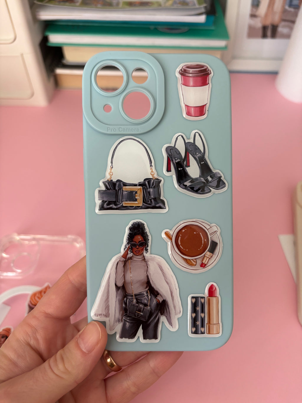 3D Stickers, 3D Stickers for Phone, iPad, MacBook, Stylish 3D Sticker Pack, 3D Stickers Set, African American, Black Boss Girl