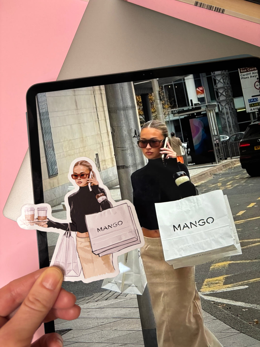 Custom Fashion Portrait from Photo | Die Cut Sticker Set | Chic Lifestyle Illustration | Personalized Gift