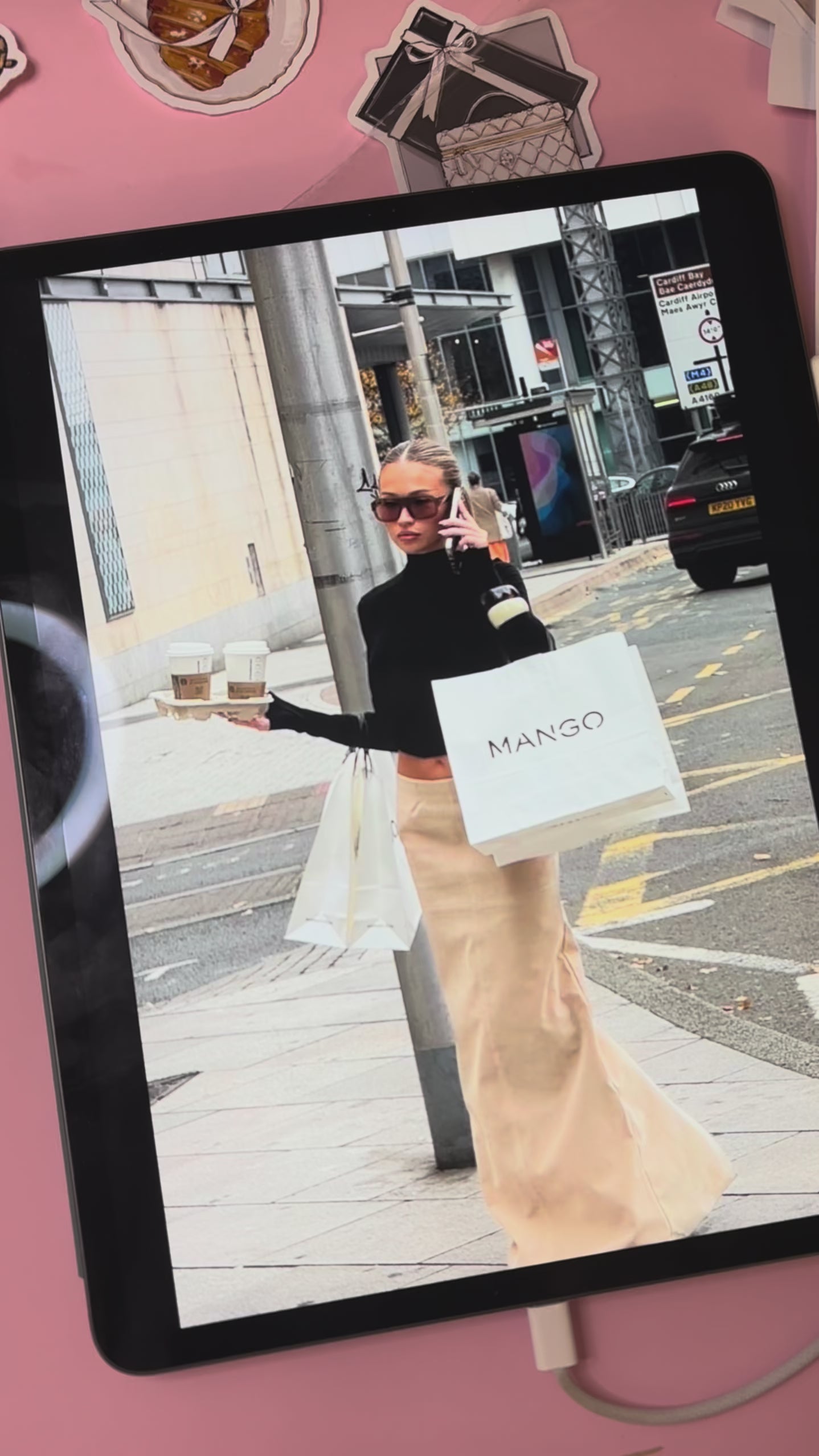 Custom Fashion Portrait from Photo | Die Cut Sticker Set | Chic Lifestyle Illustration | Personalized Gift