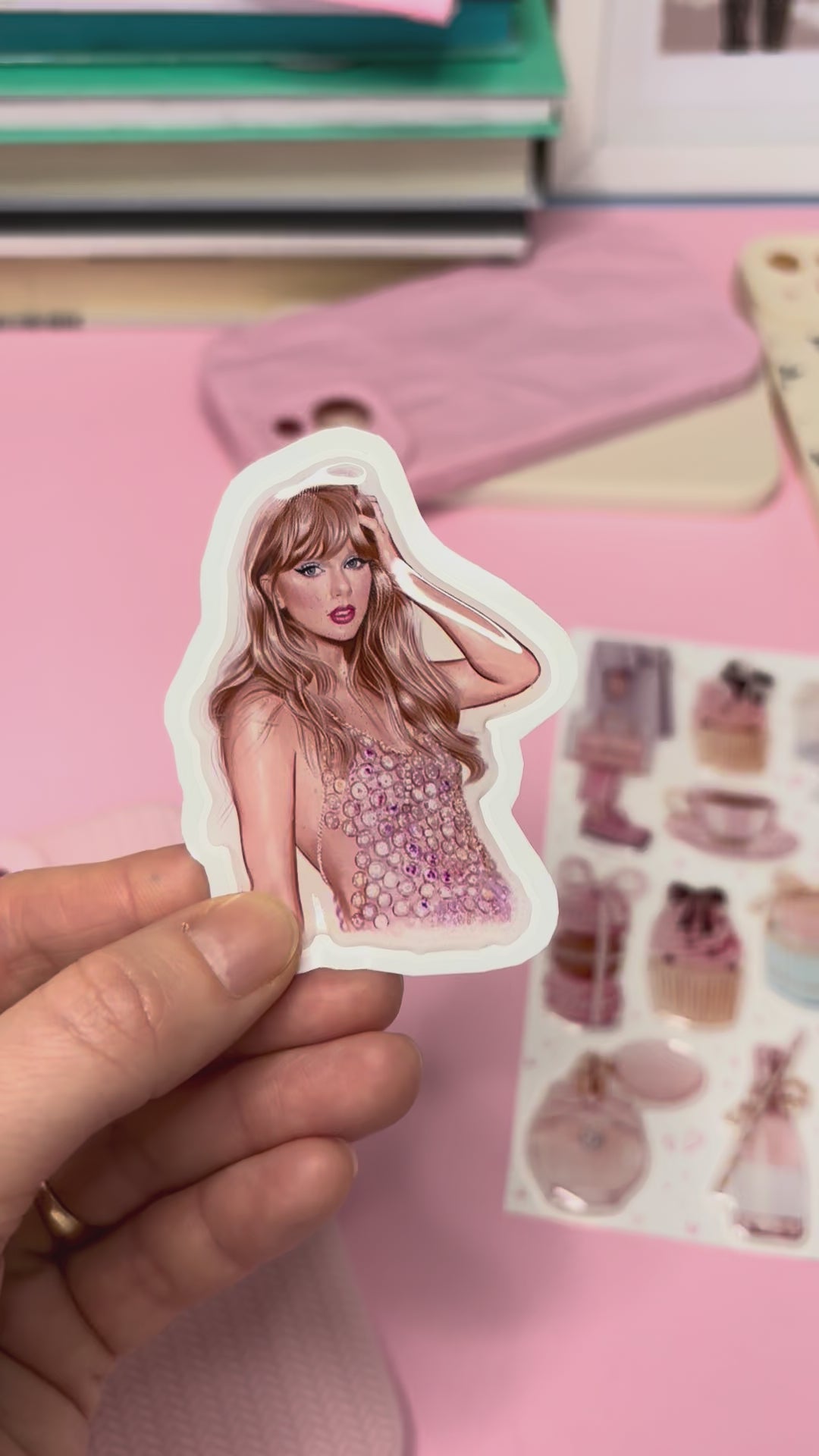 Taylor Swift 3D Stickers, 3D Stickers for Phone, iPad, MacBook, Stylish 3D Sticker Pack, 3D Stickers Set