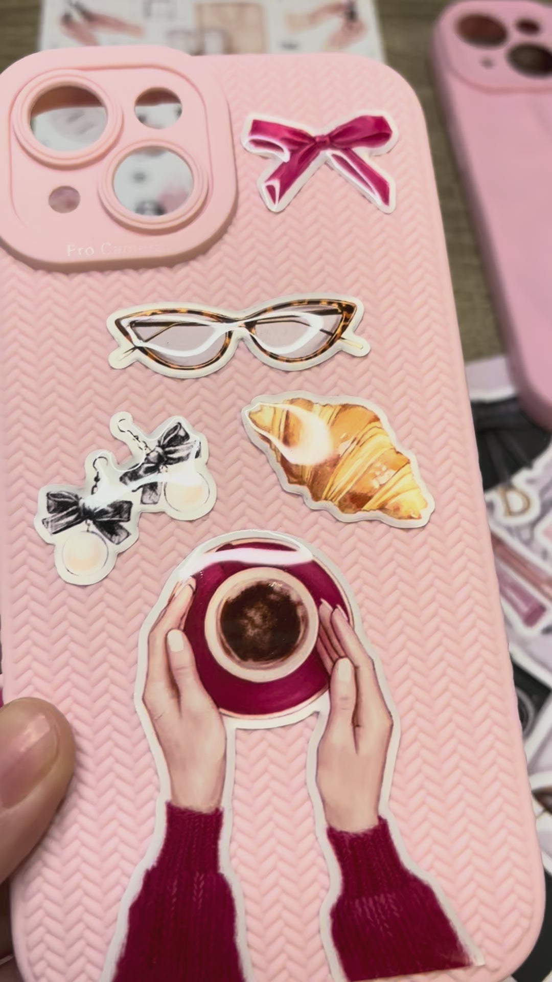 3D Stickers, 3D Stickers for Phone, iPad, MacBook, Stylish 3D Sticker Pack, 3D Stickers Set, Red Accessories