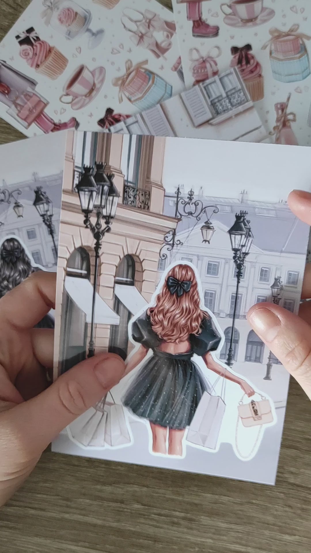 Sticker Sheet - Girl in Paris | stickers for your planner
