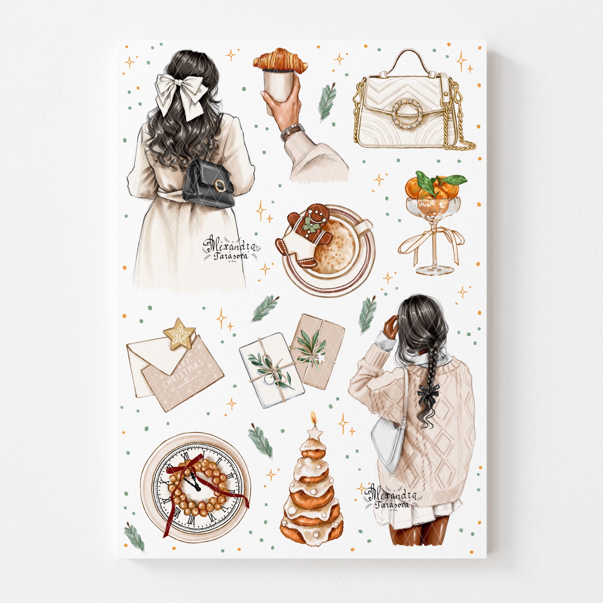 3D Stickers, 3D Stickers for Phone, iPad, MacBook, Stylish 3D Sticker Pack, 3D Stickers Set, Christmas Gifts, Winter Holiday