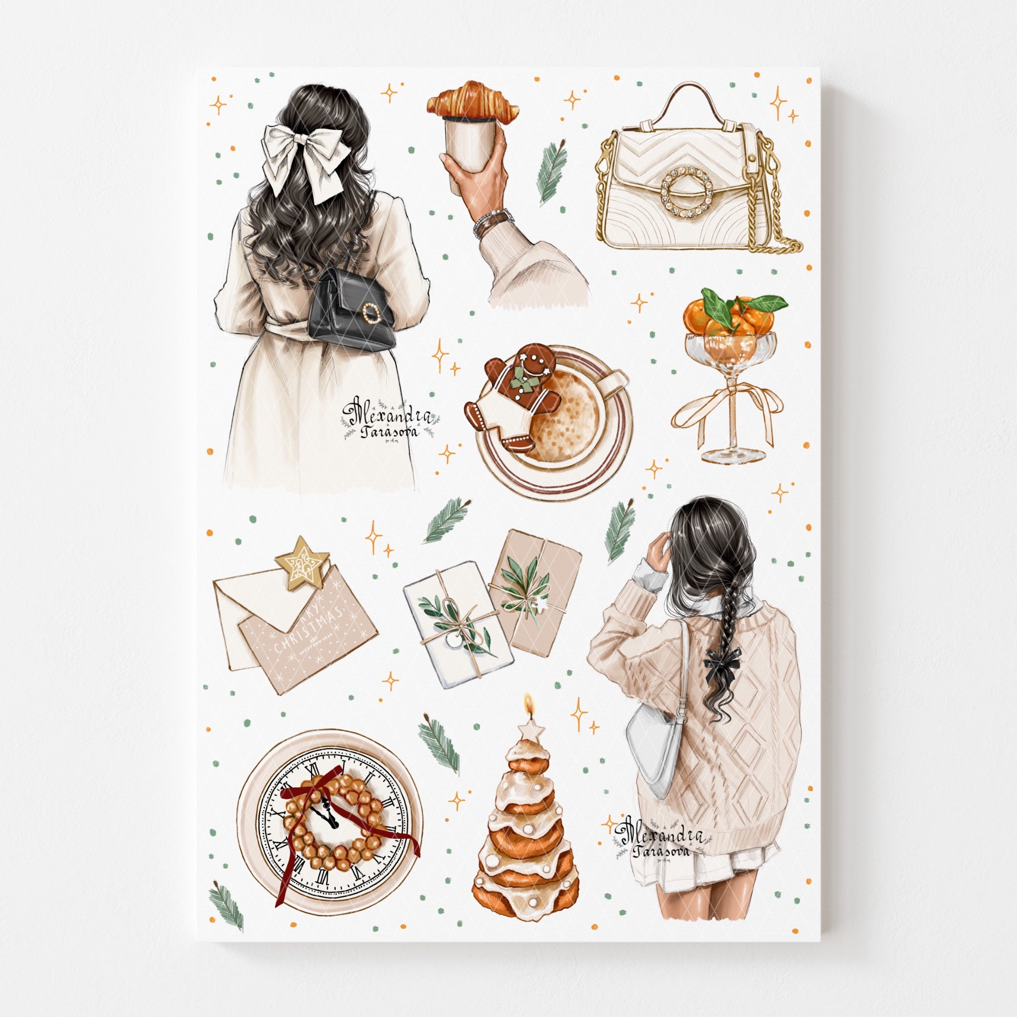 3D Stickers, 3D Stickers for Phone, iPad, MacBook, Stylish 3D Sticker Pack, 3D Stickers Set, Christmas Gifts, Winter Holiday