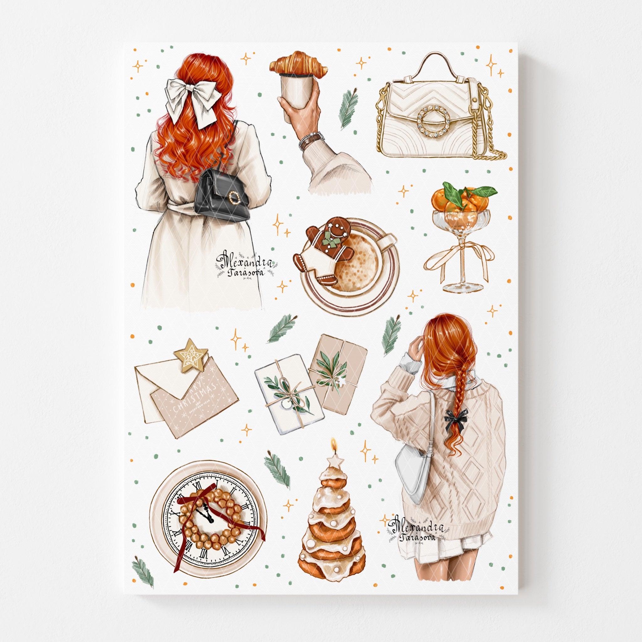 3D Stickers, 3D Stickers for Phone, iPad, MacBook, Stylish 3D Sticker Pack, 3D Stickers Set, Christmas Gifts, Winter Holiday