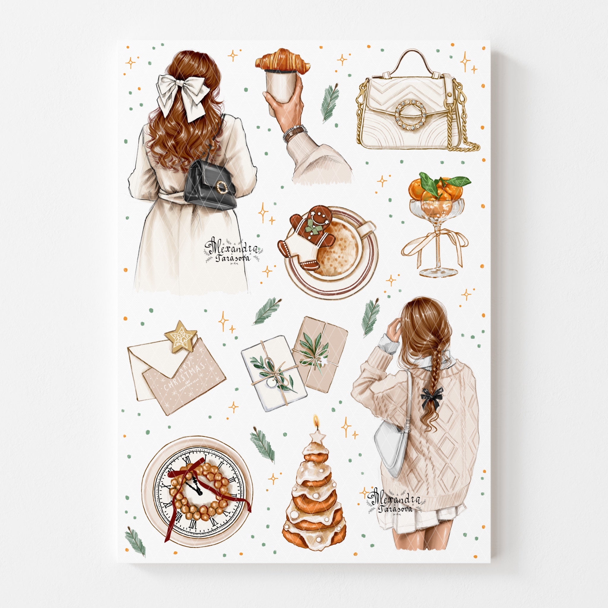 3D Stickers, 3D Stickers for Phone, iPad, MacBook, Stylish 3D Sticker Pack, 3D Stickers Set, Christmas Gifts, Winter Holiday