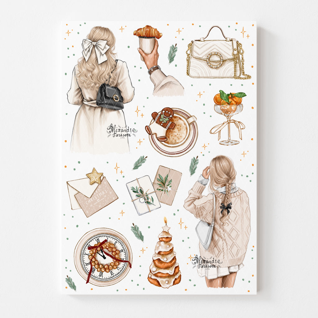 3D Stickers, 3D Stickers for Phone, iPad, MacBook, Stylish 3D Sticker Pack, 3D Stickers Set, Christmas Gifts, Winter Holiday