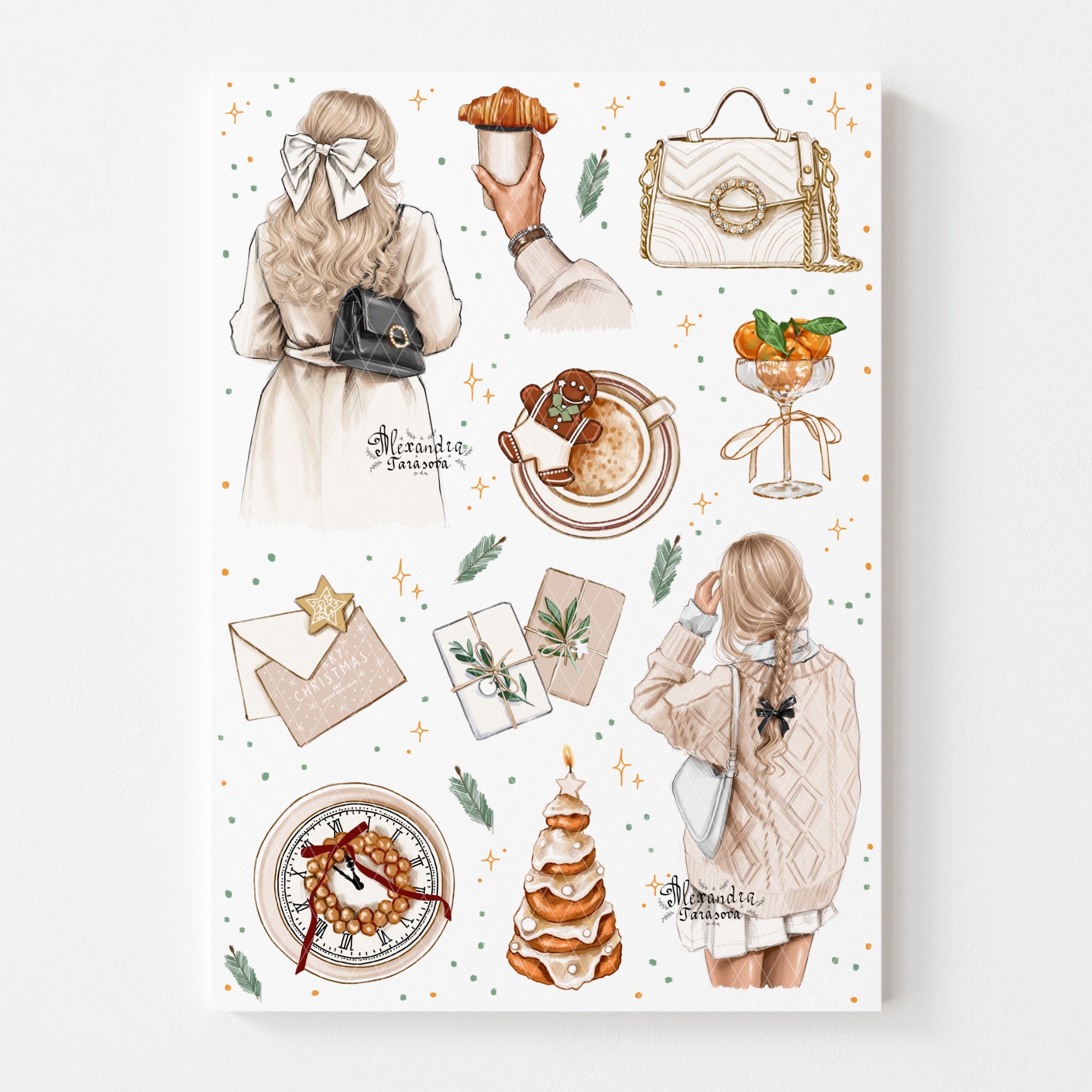 3D Stickers, 3D Stickers for Phone, iPad, MacBook, Stylish 3D Sticker Pack, 3D Stickers Set, Christmas Gifts, Winter Holiday