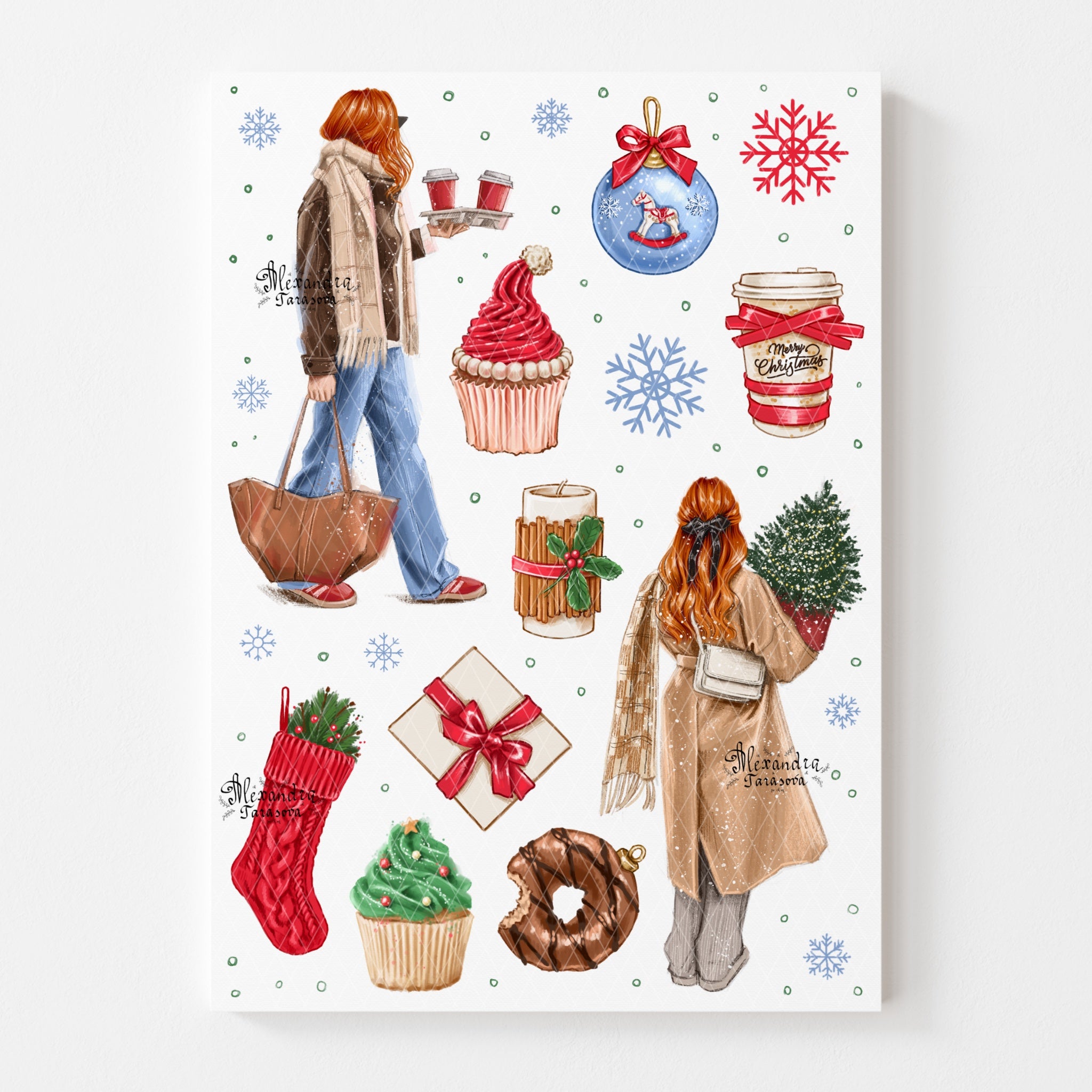3D Stickers, 3D Stickers for Phone, iPad, MacBook, Stylish 3D Sticker Pack, 3D Stickers Set, Christmas Gifts, Winter Holiday