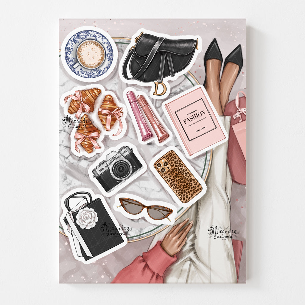 3D Stickers, 3D Stickers for Phone, iPad, MacBook, Stylish 3D Sticker Pack, 3D Stickers Set, Paris Accessories, Paris Shopping