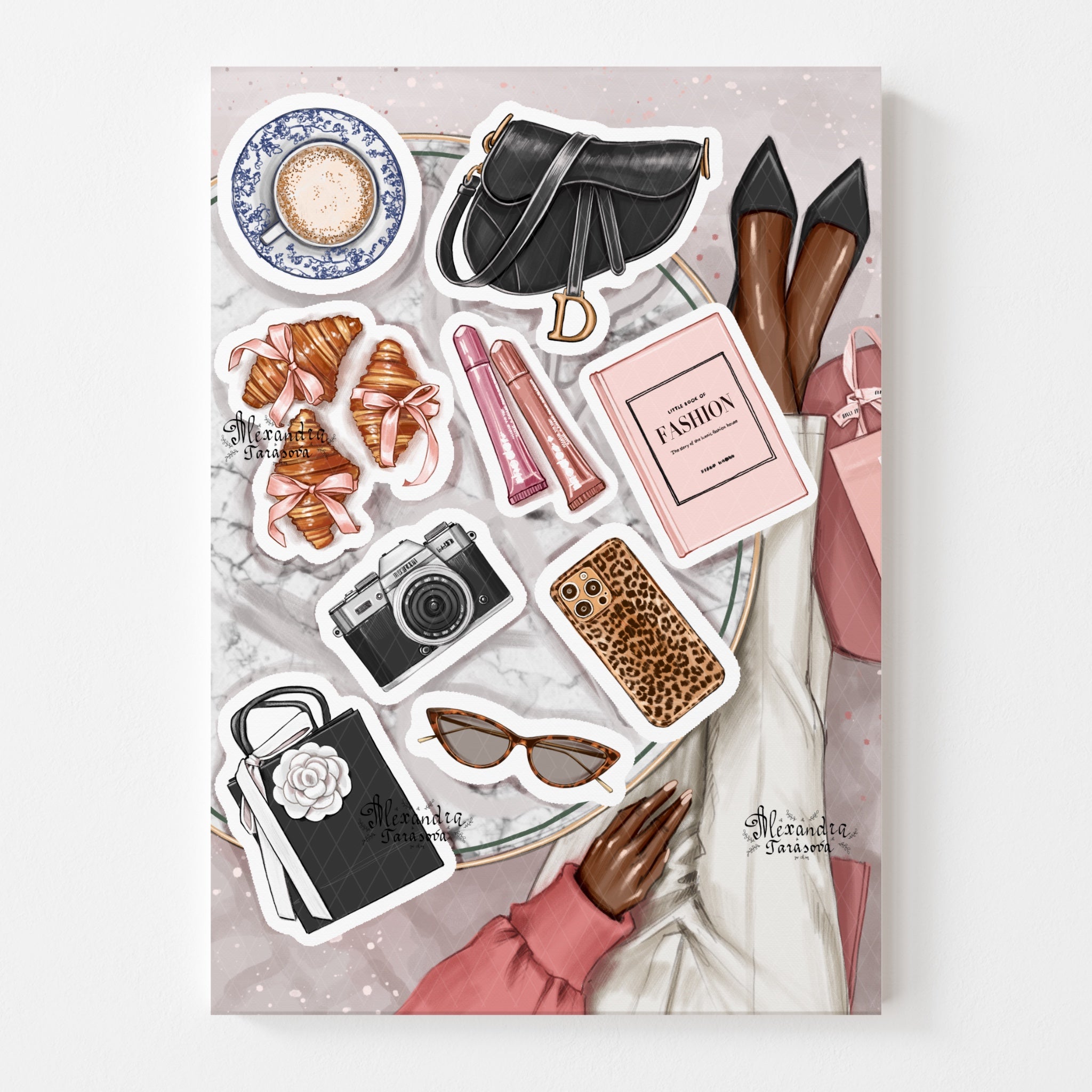 3D Stickers, 3D Stickers for Phone, iPad, MacBook, Stylish 3D Sticker Pack, 3D Stickers Set, Paris Accessories, Paris Shopping