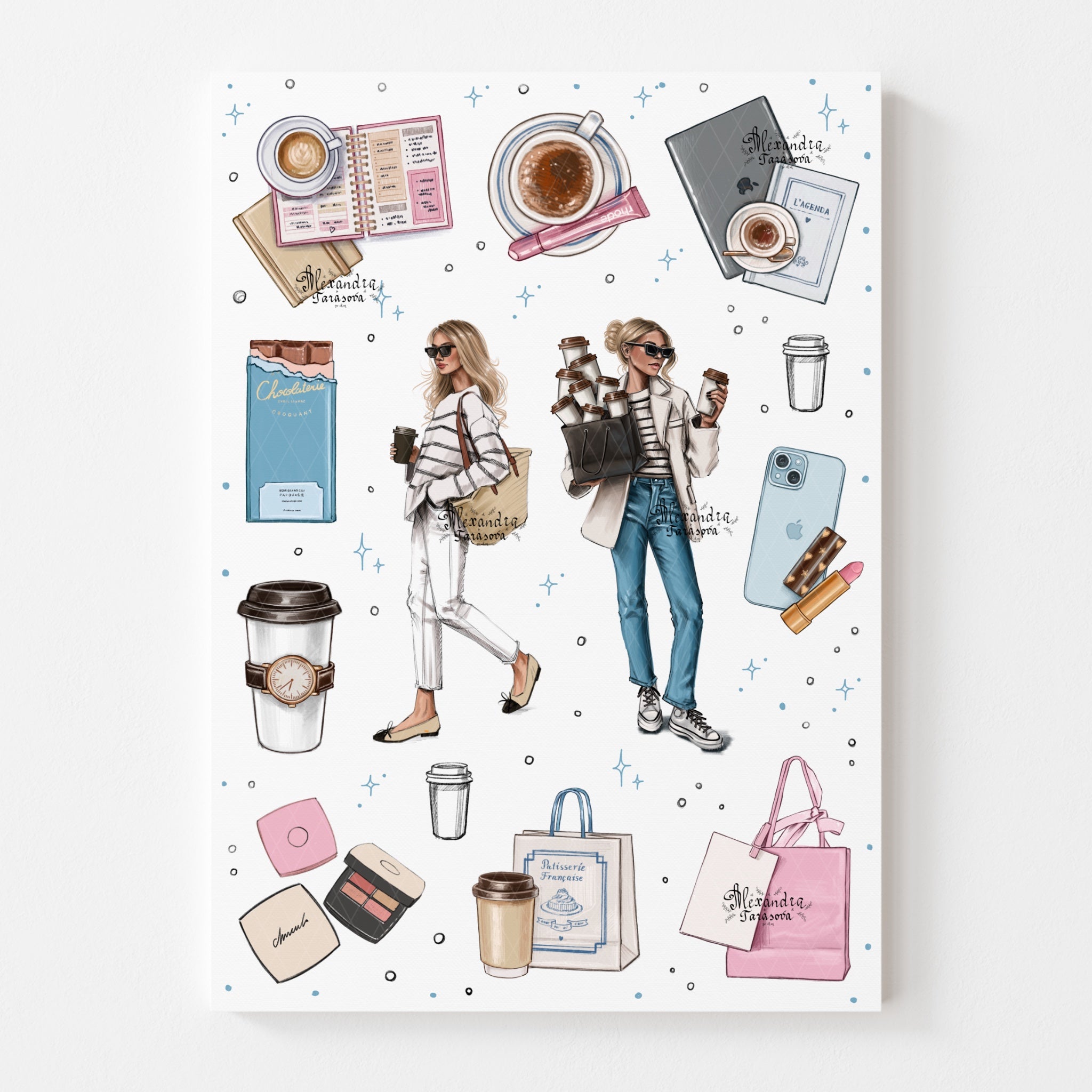 3D Stickers, 3D Stickers for Phone, iPad, MacBook, Stylish 3D Sticker Pack, 3D Stickers Set, Coffee Cup