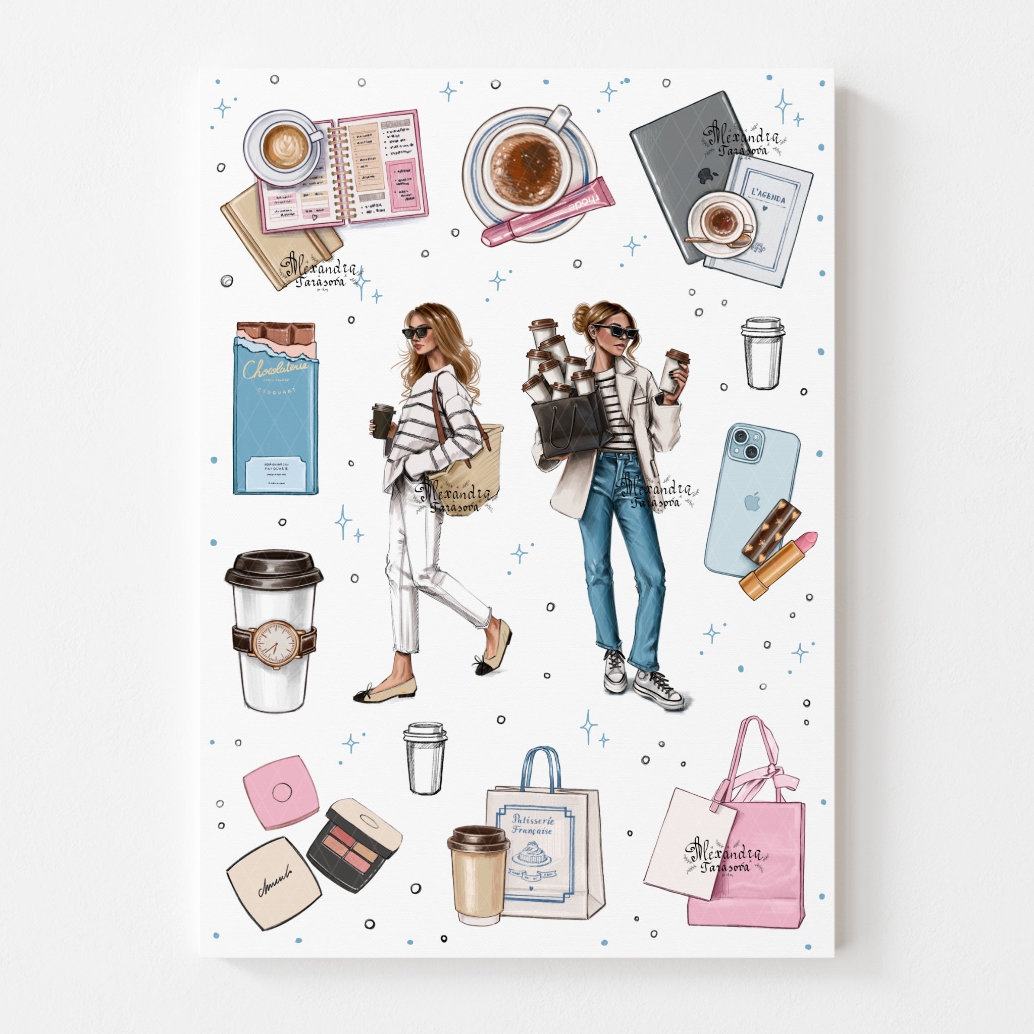 3D Stickers, 3D Stickers for Phone, iPad, MacBook, Stylish 3D Sticker Pack, 3D Stickers Set, Coffee Cup