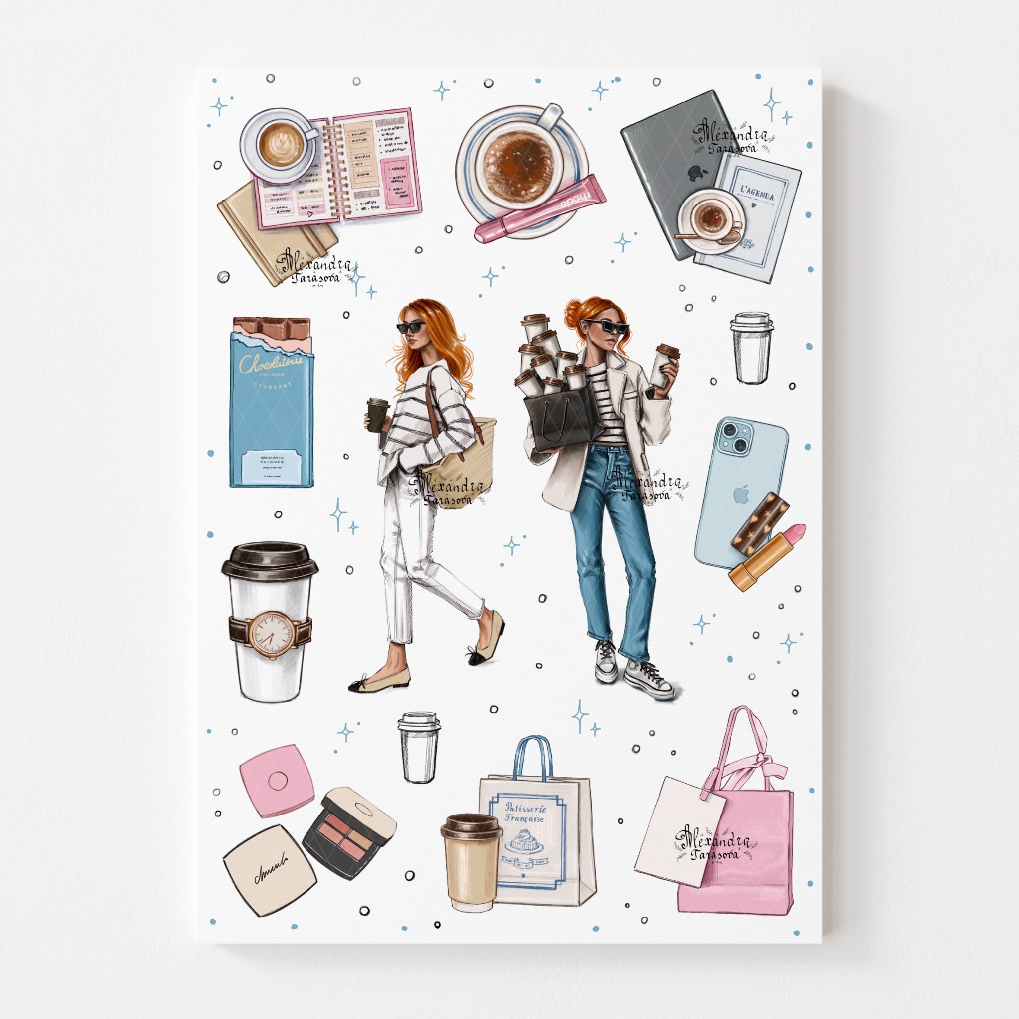 3D Stickers, 3D Stickers for Phone, iPad, MacBook, Stylish 3D Sticker Pack, 3D Stickers Set, Coffee Cup