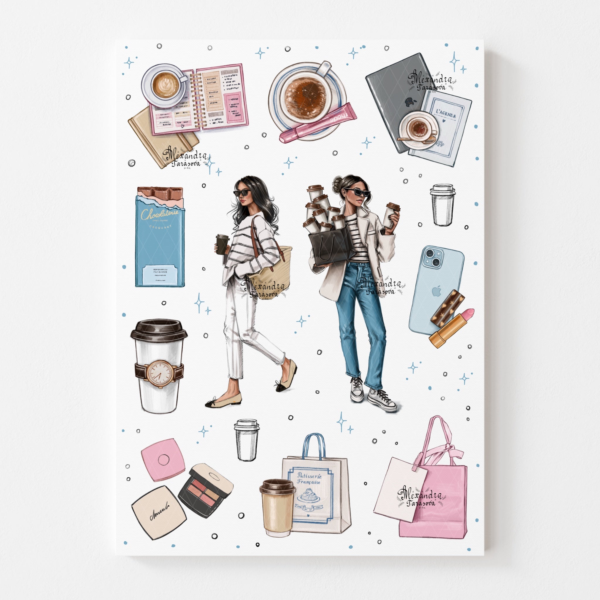 3D Stickers, 3D Stickers for Phone, iPad, MacBook, Stylish 3D Sticker Pack, 3D Stickers Set, Coffee Cup