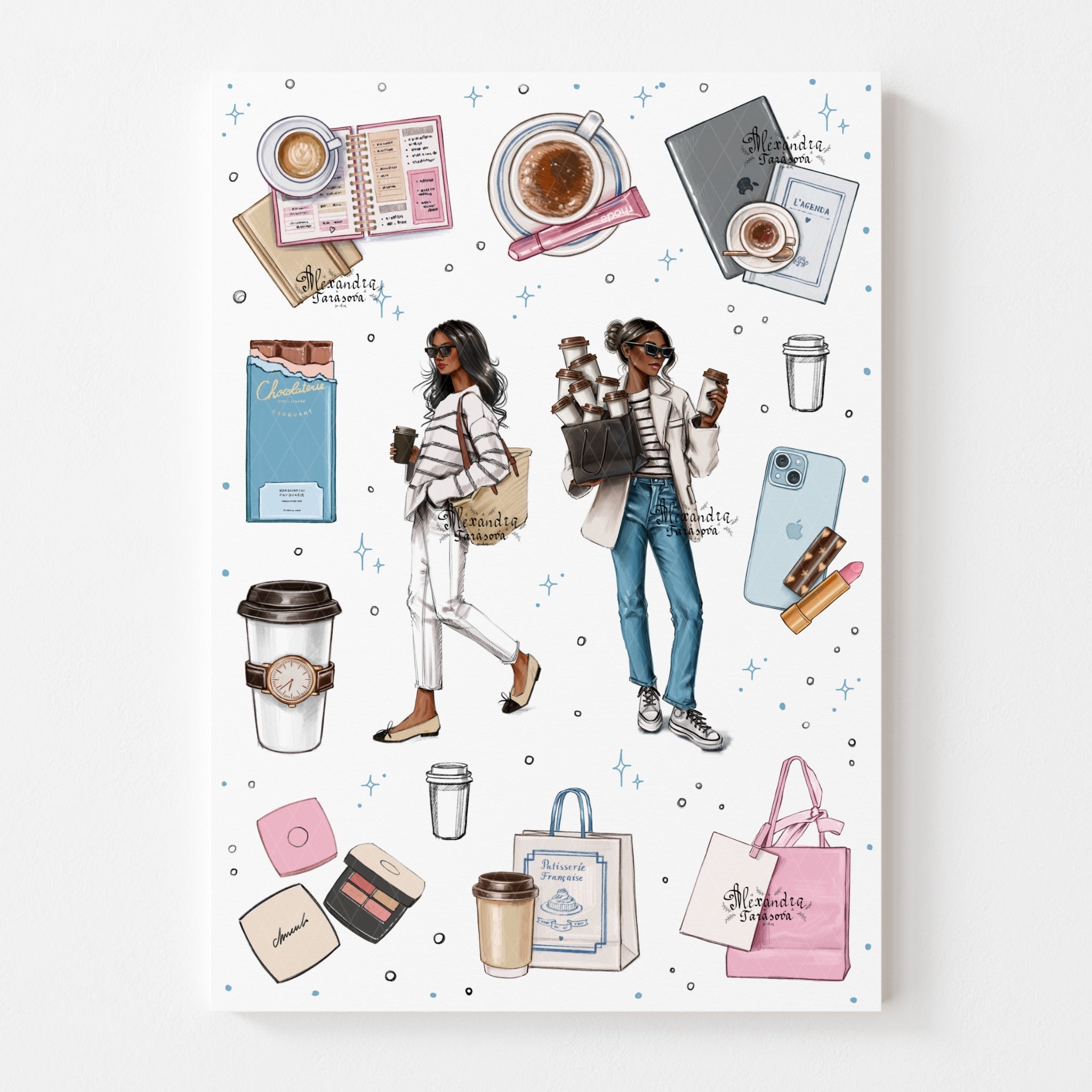 3D Stickers, 3D Stickers for Phone, iPad, MacBook, Stylish 3D Sticker Pack, 3D Stickers Set, Coffee Cup