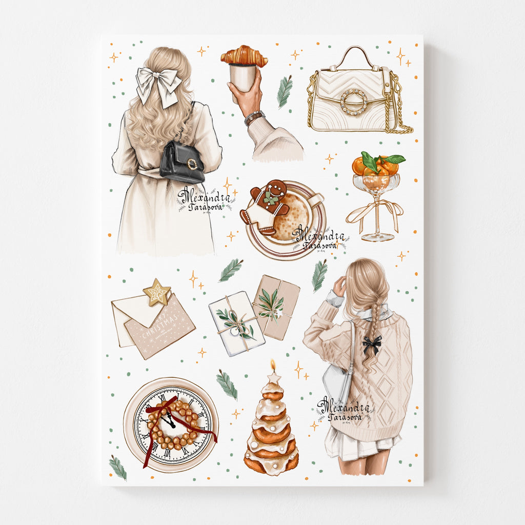 Sticker Sheet - Christmas Accessories | stickers for your planner