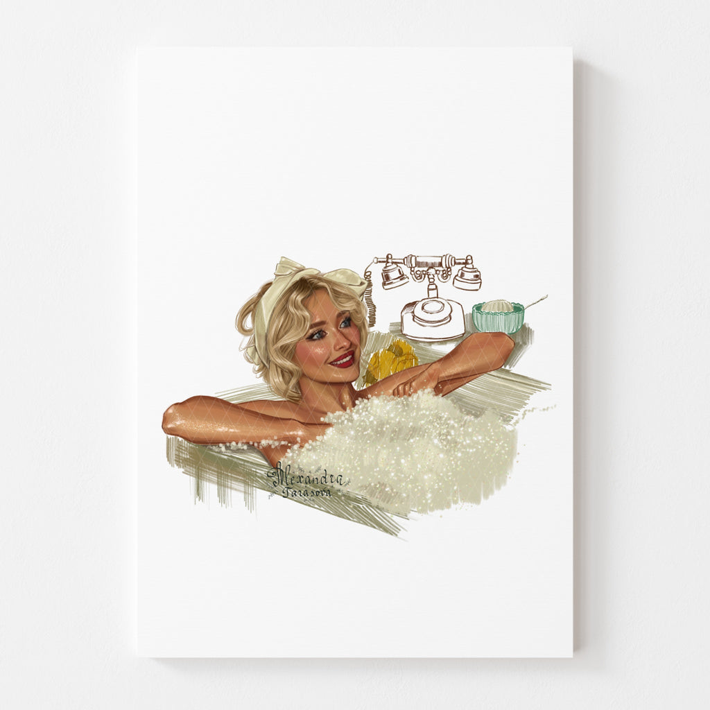 Sabrina Inspired Digital Download Printable Wall Art Pop Icon Art Hand Drawn Illustration