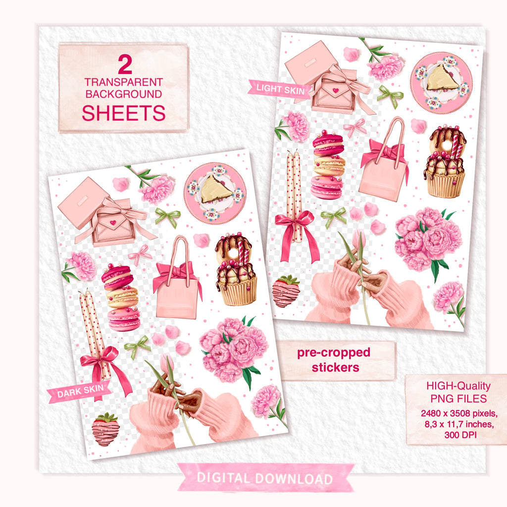 Pink Accessories Girly Det Printable Wall Art Digital Download Fashion