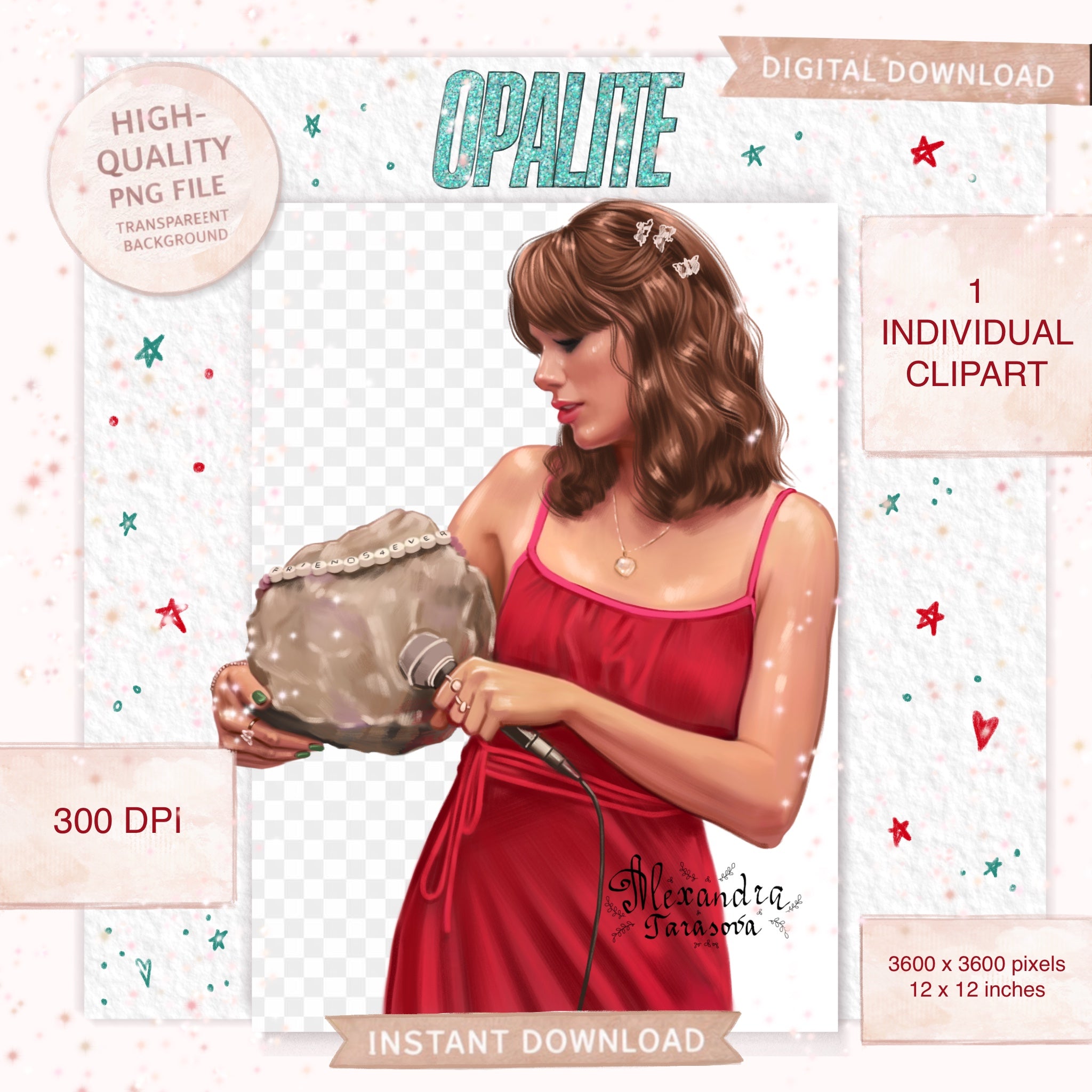 Taylor Swift Inspired Fashion Illustration | Printable Wall Art | Digital Download | Pop Icon Art | Hand Drawn Illustration