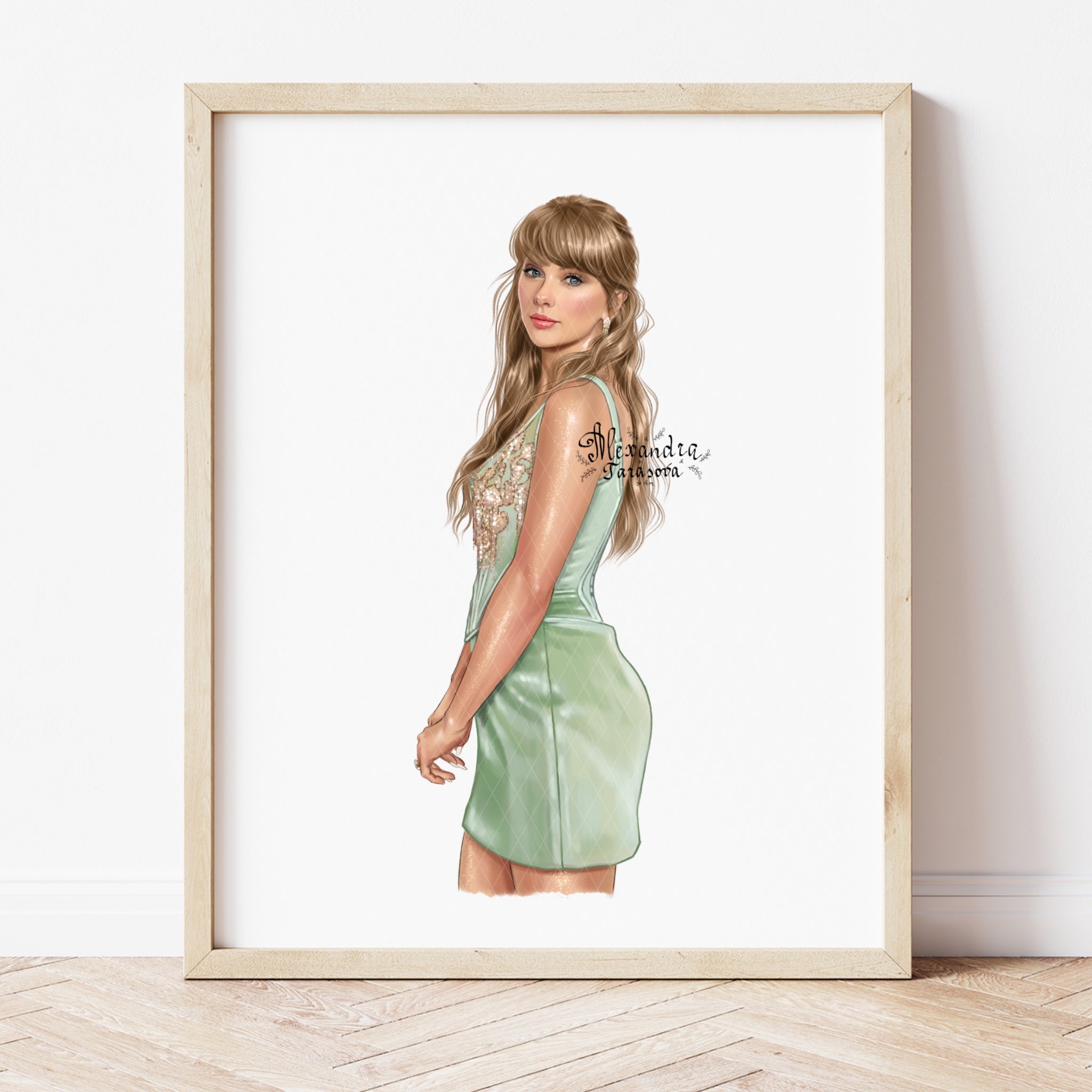 Swift Fashion Illustration | Hand-Drawn Pop Icon Art (Digital Download)