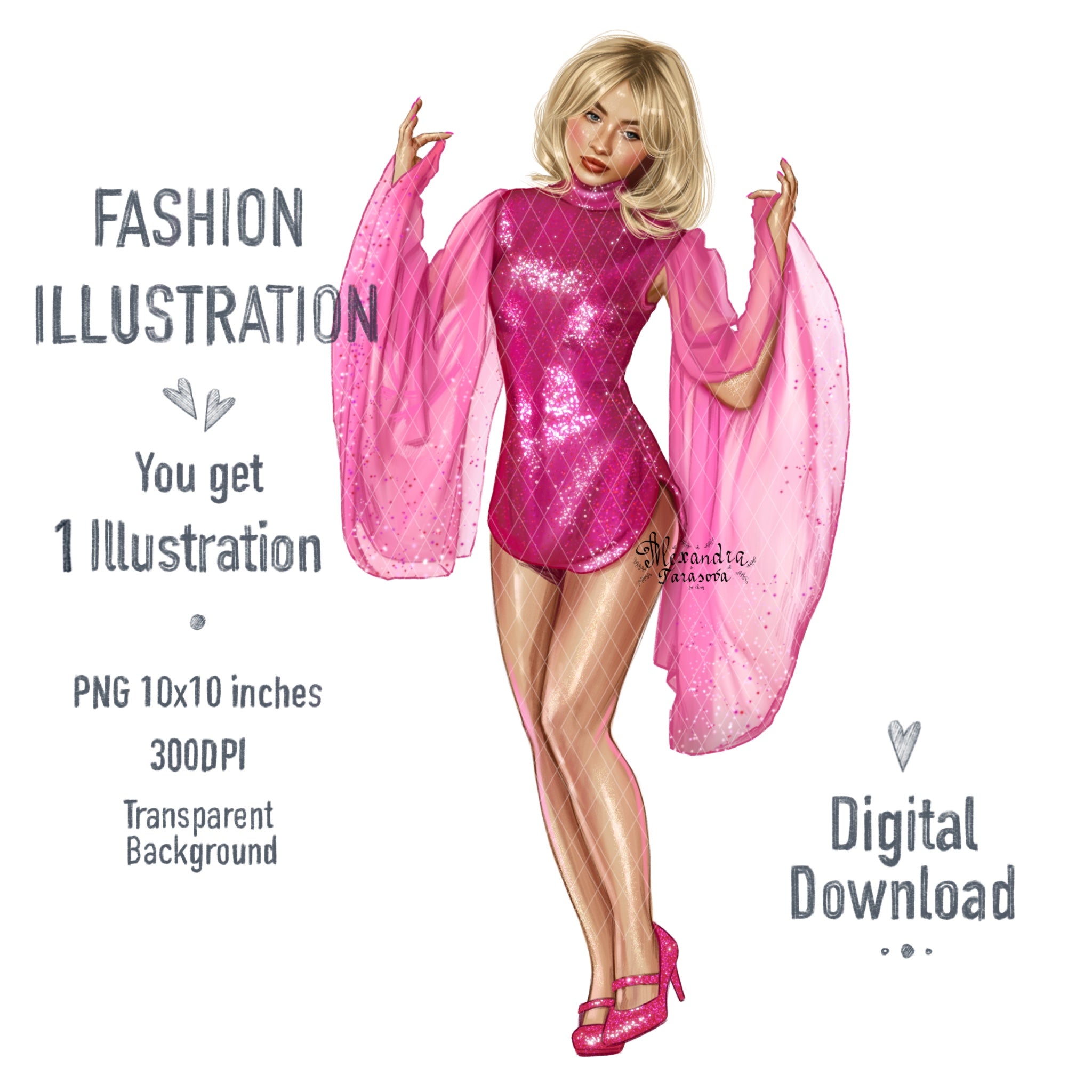 Sabrina Inspired Digital Download Printable Wall Art Pop Icon Art Hand Drawn Illustration
