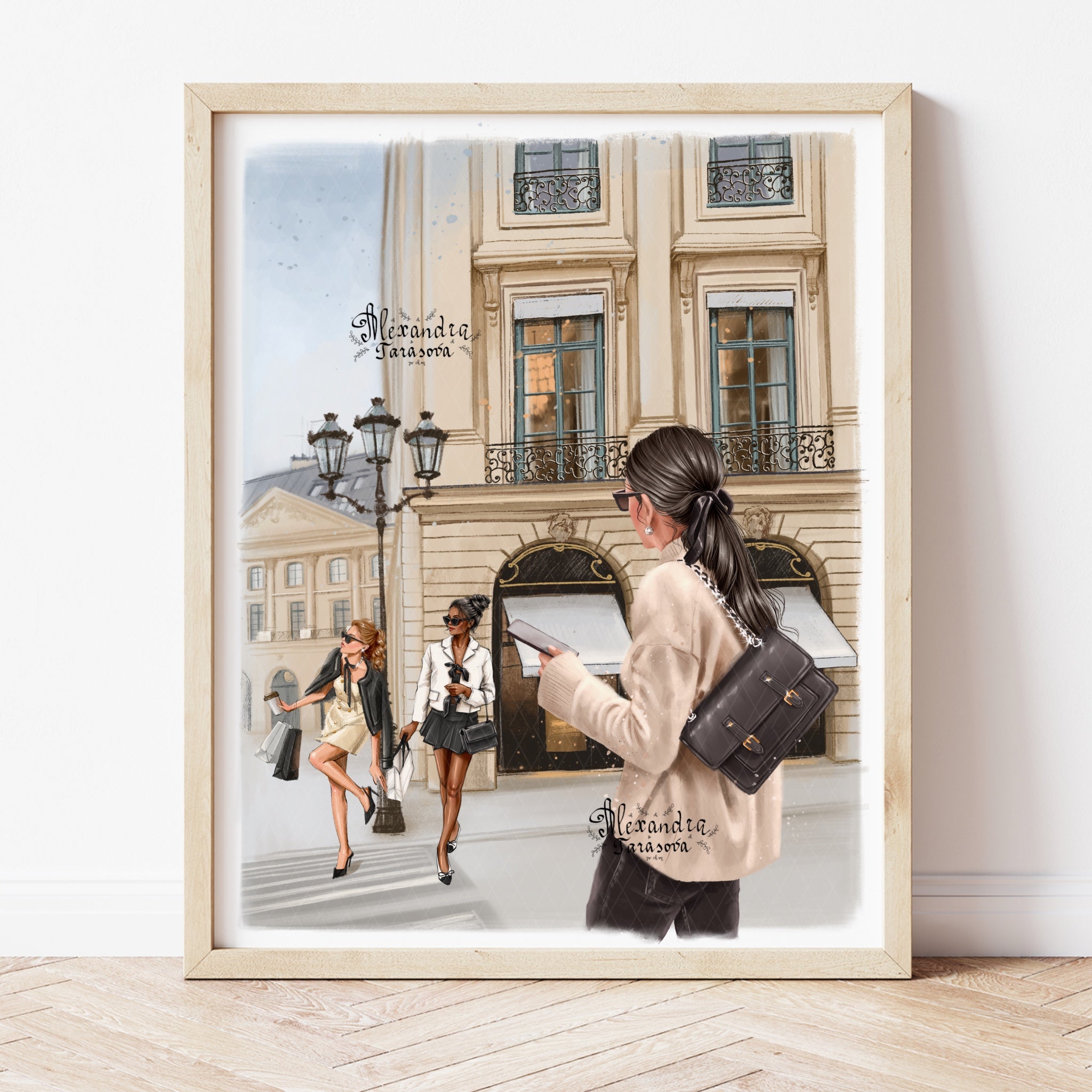 Parisian Chic Fashion Art Set - A5 Art Print & Sticker Collection