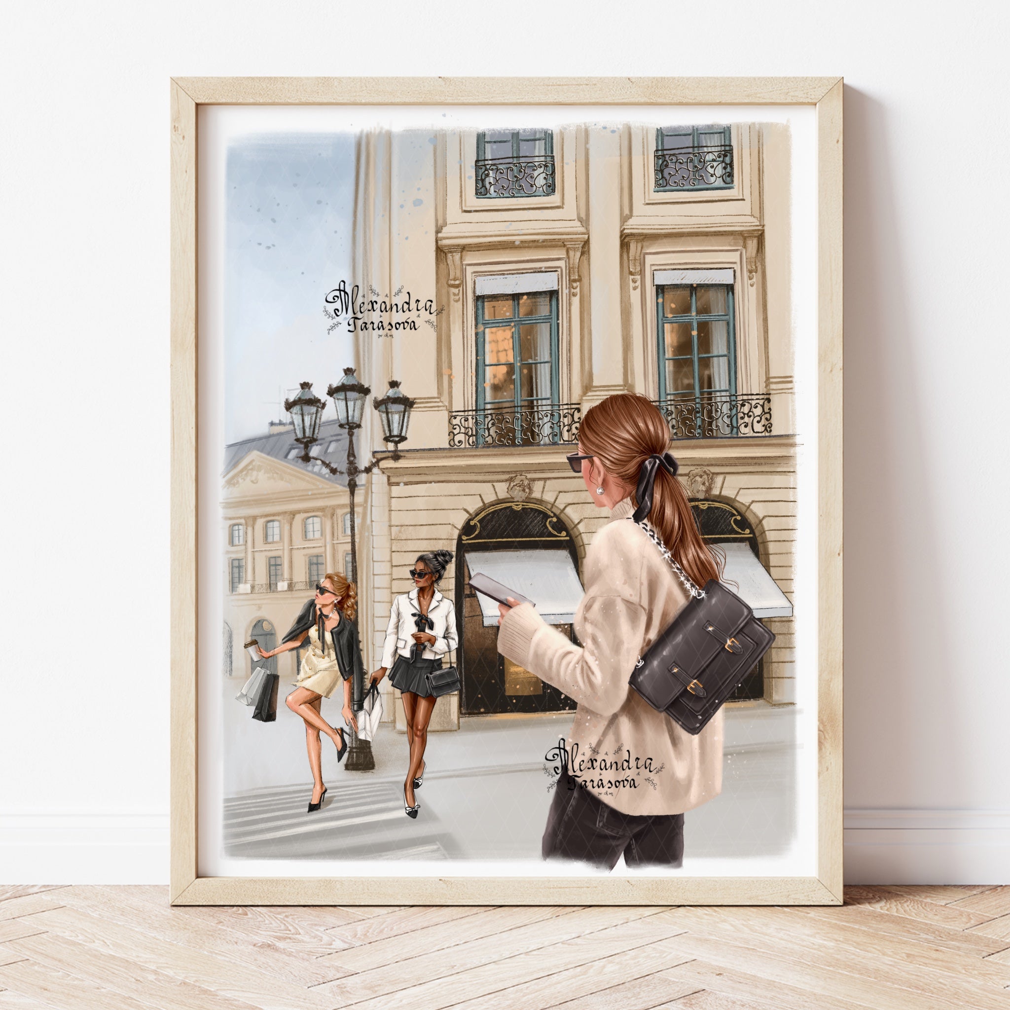 Parisian Chic Fashion Art Set - A5 Art Print & Sticker Collection
