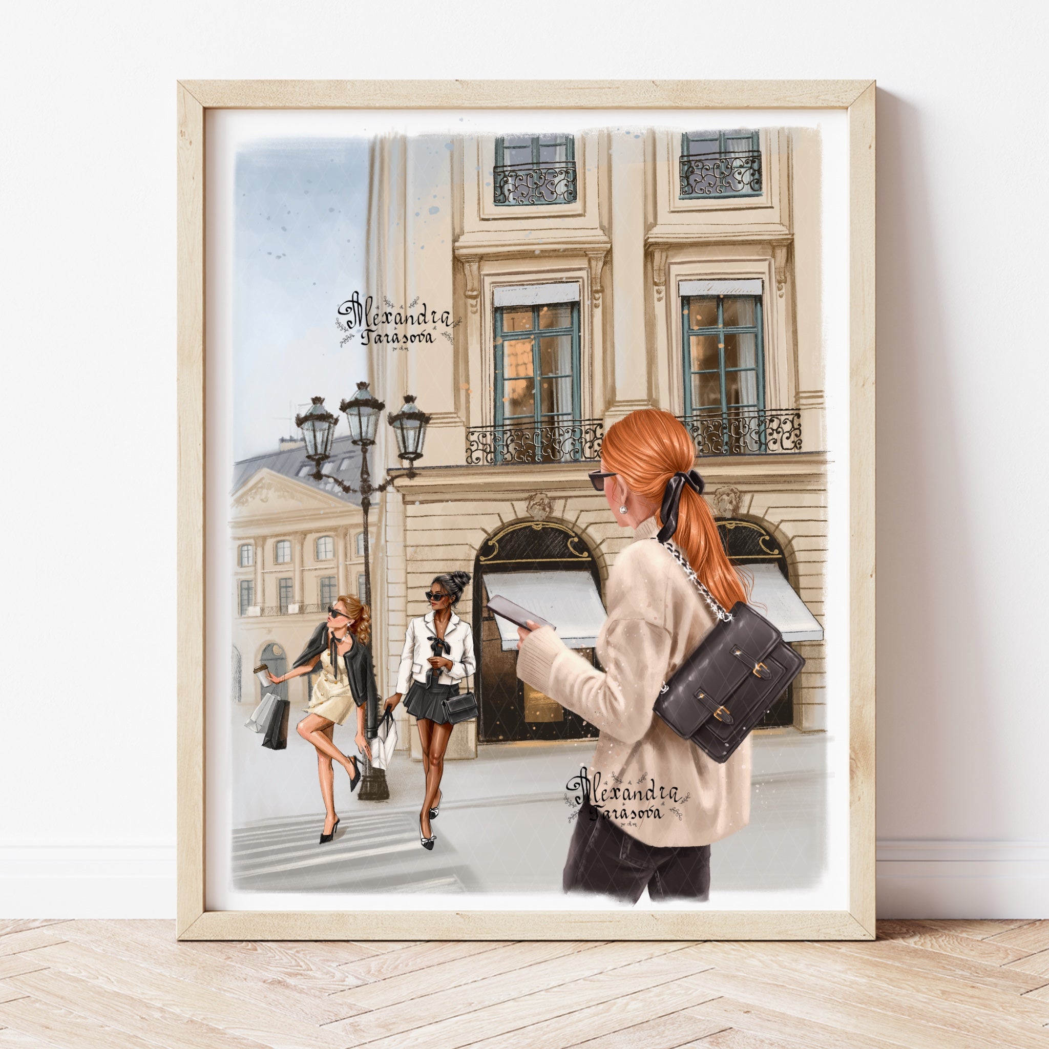Parisian Chic Fashion Art Set - A5 Art Print & Sticker Collection