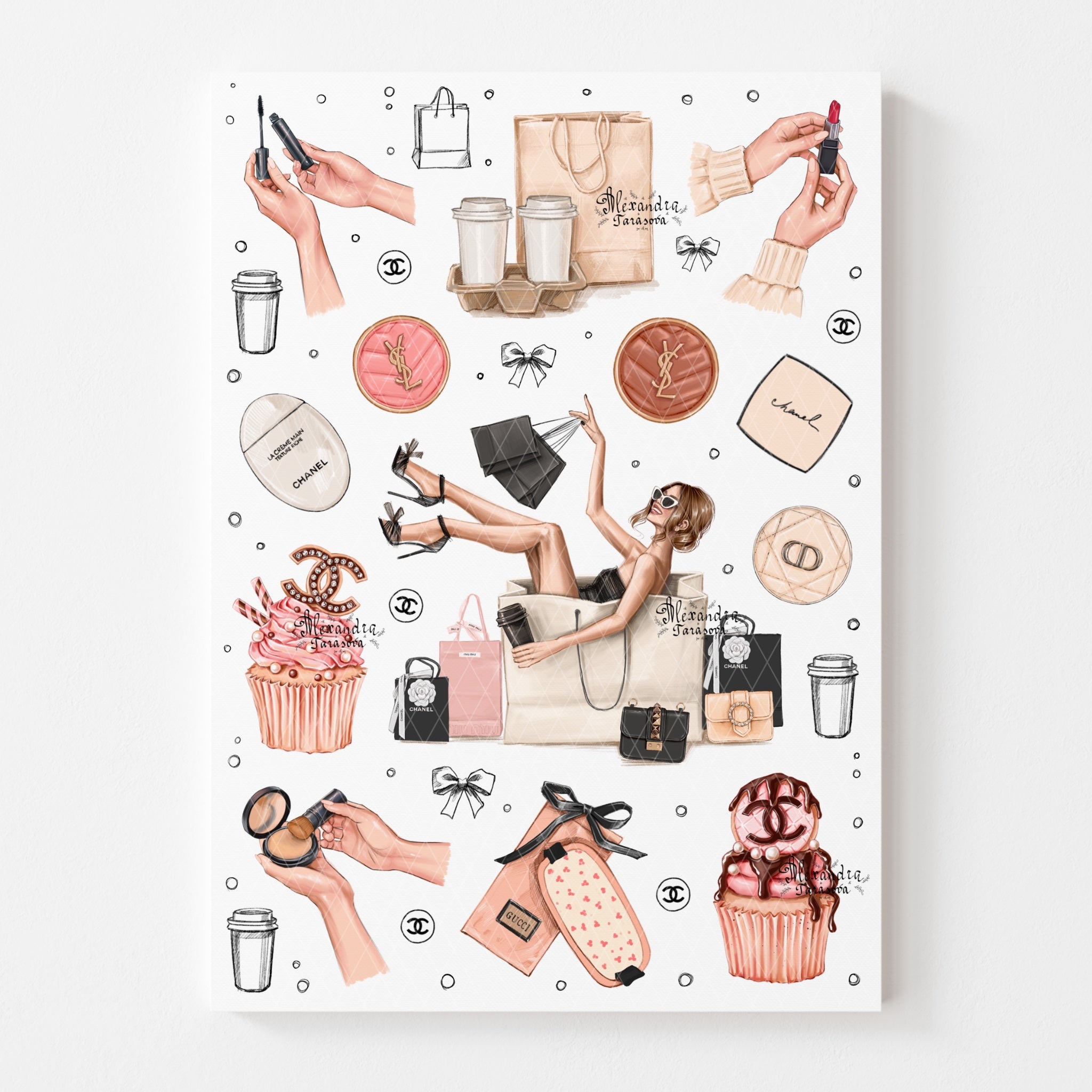Sticker Sheet - Makeup Accessories | stickers for your planner