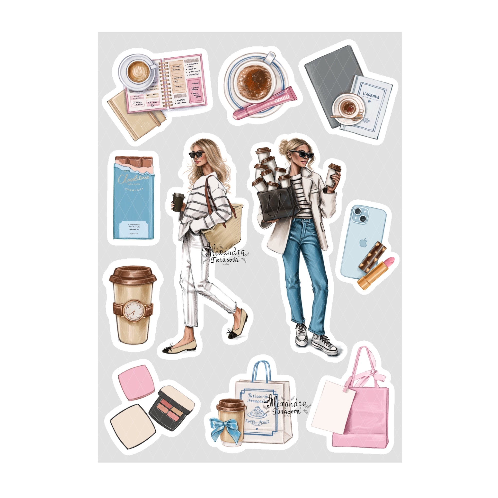Sticker Sheet - Coffee lovers | stickers for your planner