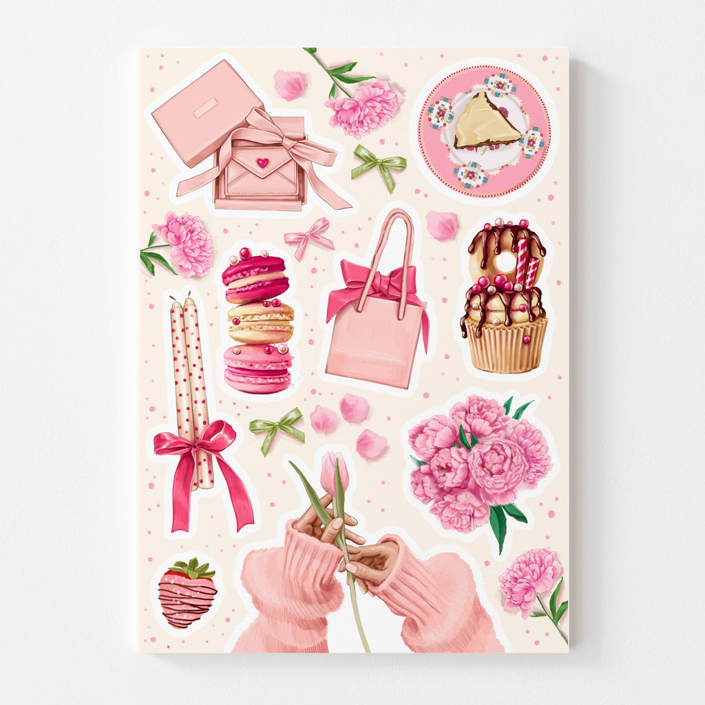 Pink Accessories Girly Det Printable Wall Art Digital Download Fashion