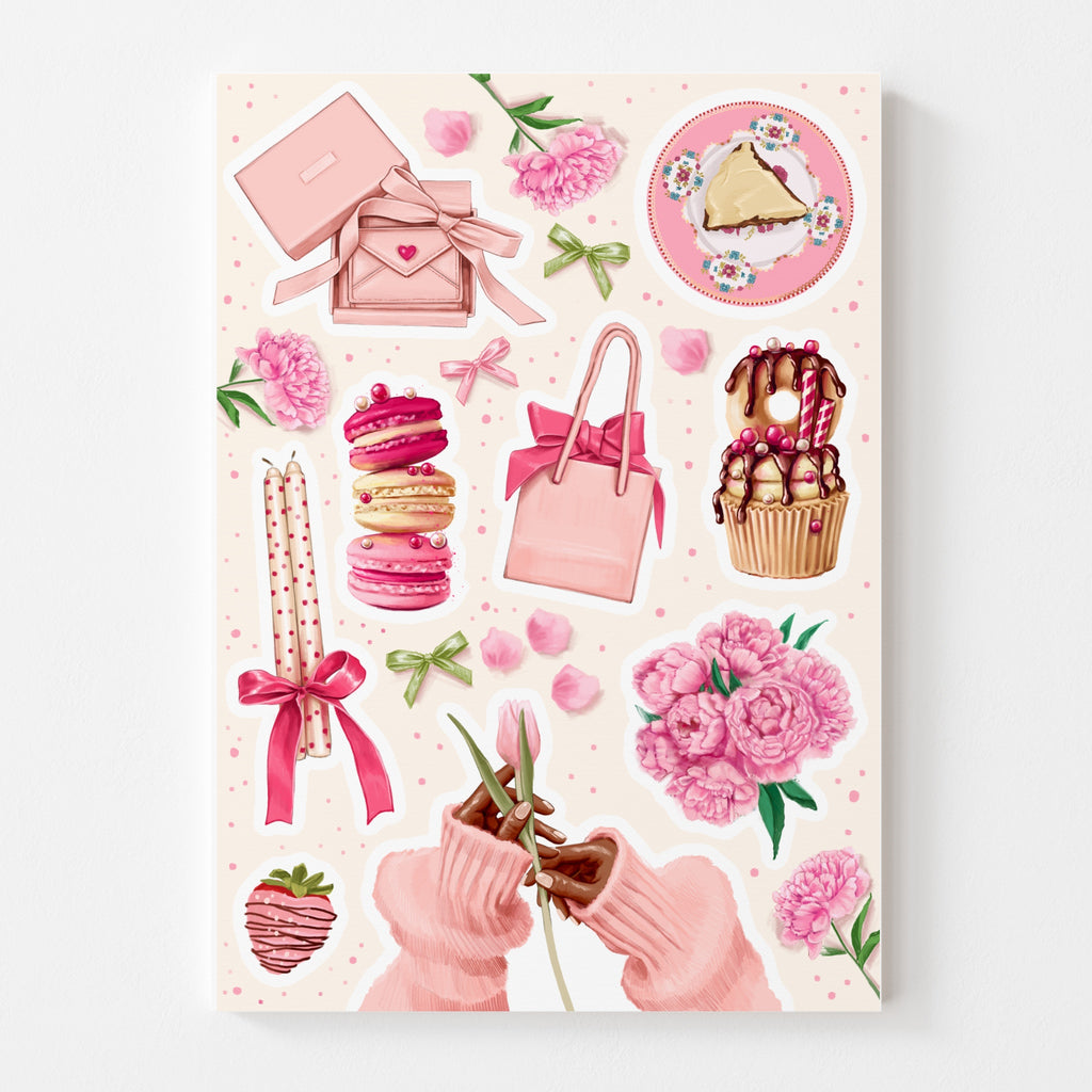 Pink Accessories Girly Det Printable Wall Art Digital Download Fashion