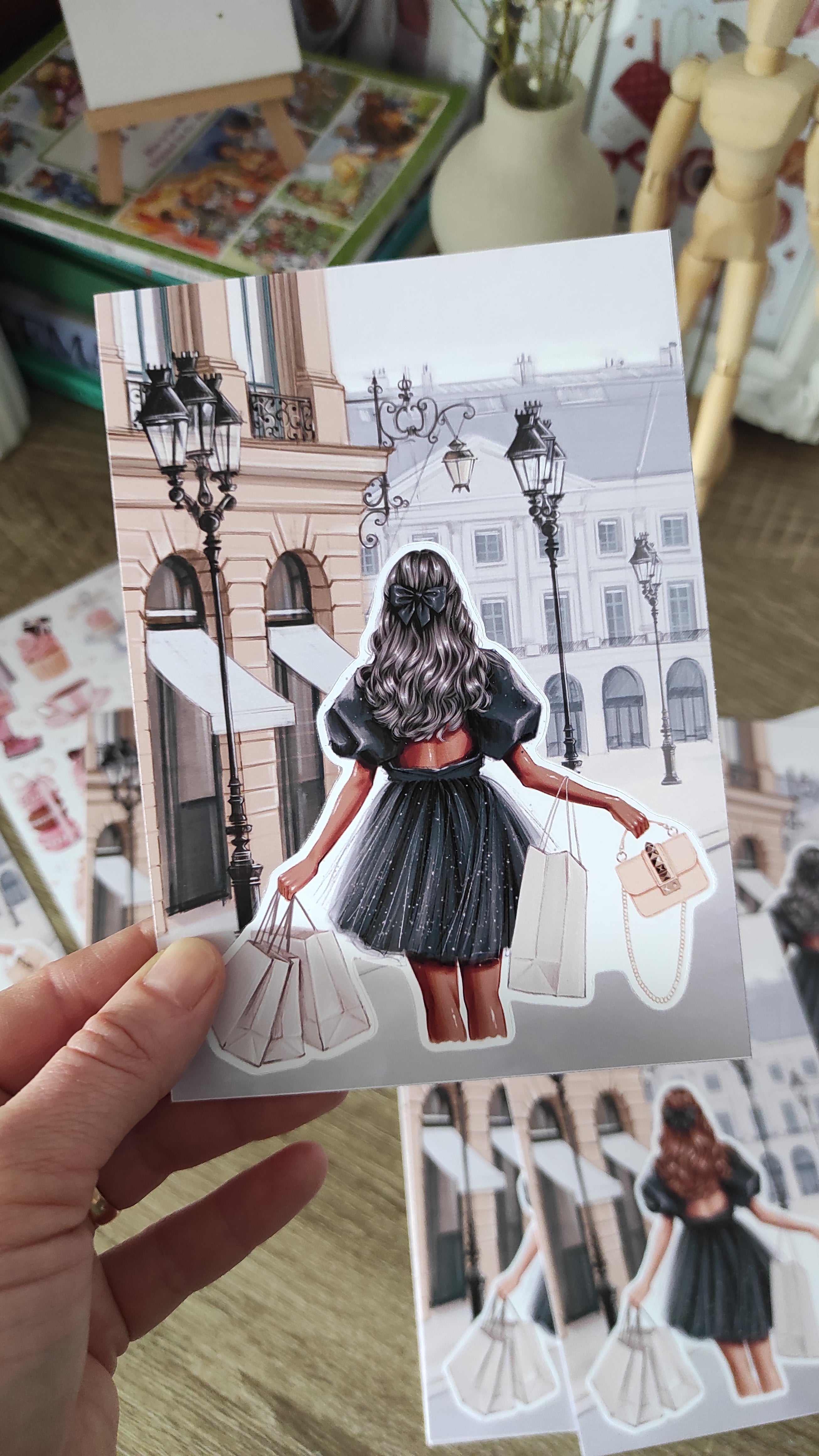 Sticker Sheet - Girl in Paris | stickers for your planner