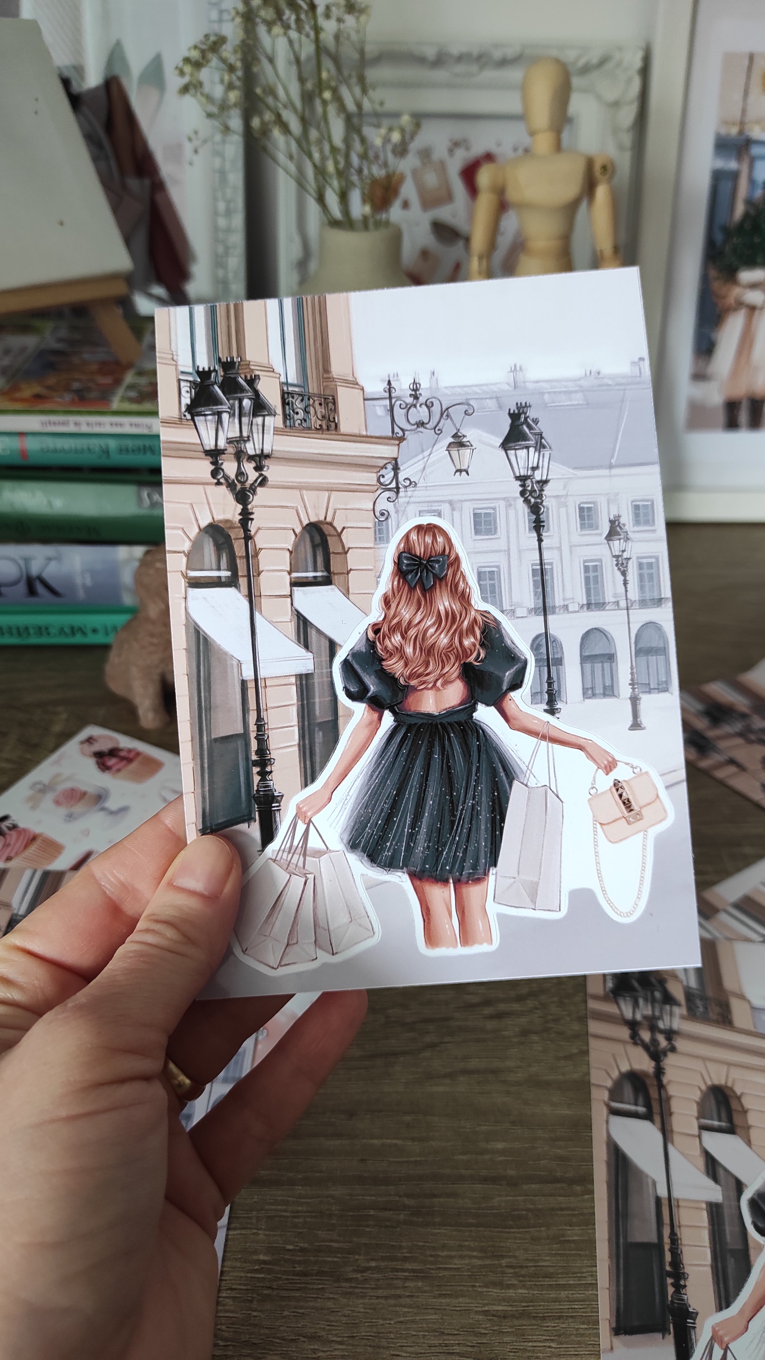 Sticker Sheet - Girl in Paris | stickers for your planner