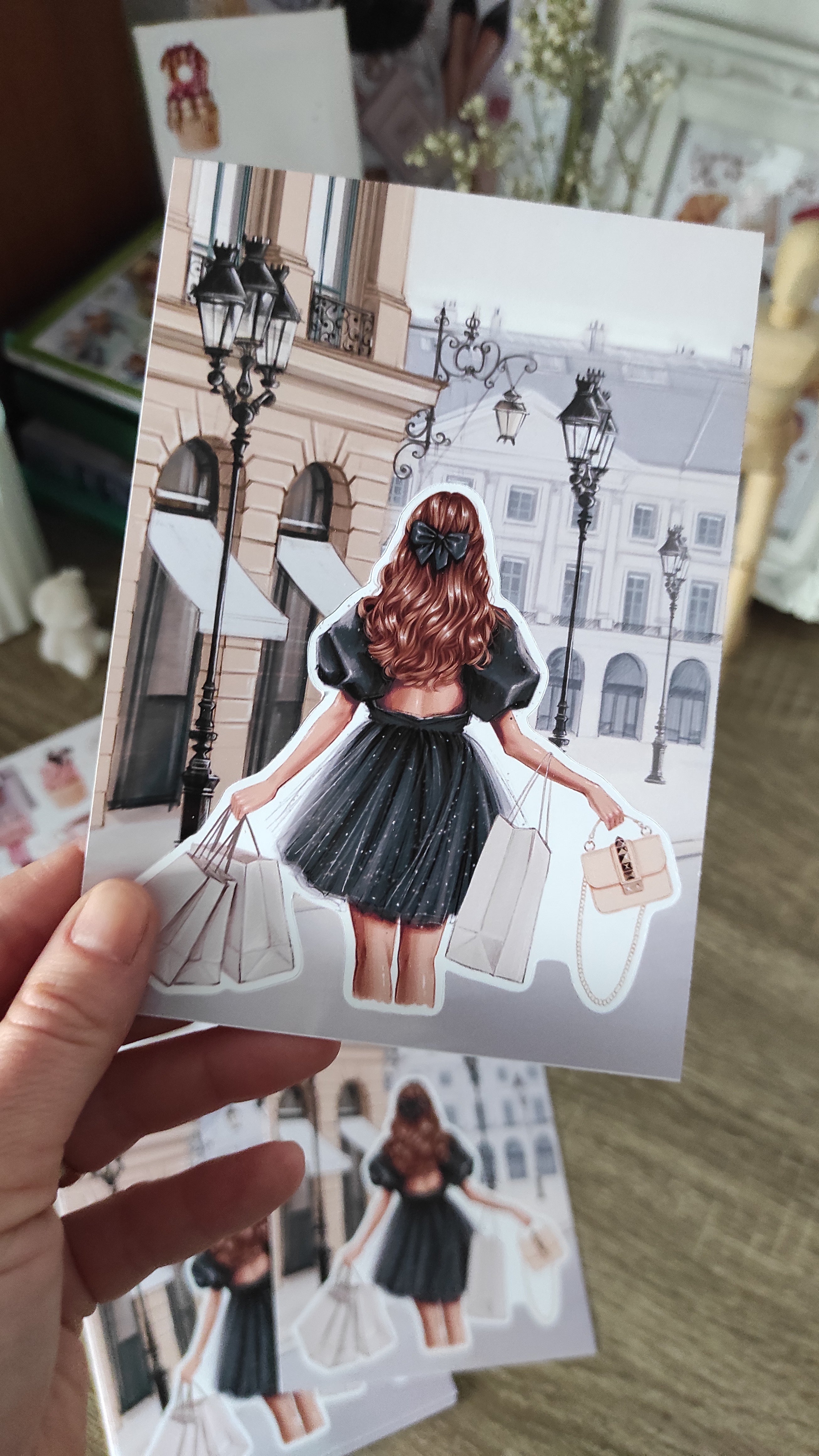 Sticker Sheet - Girl in Paris | stickers for your planner