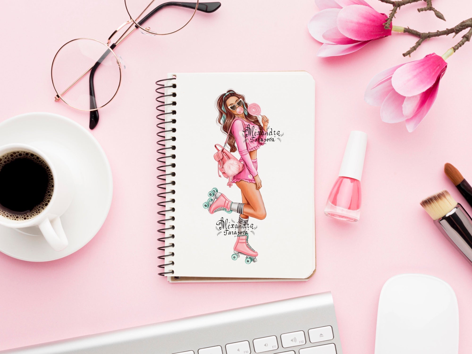 Digital watercolor illustration instant download fashion summer girl art