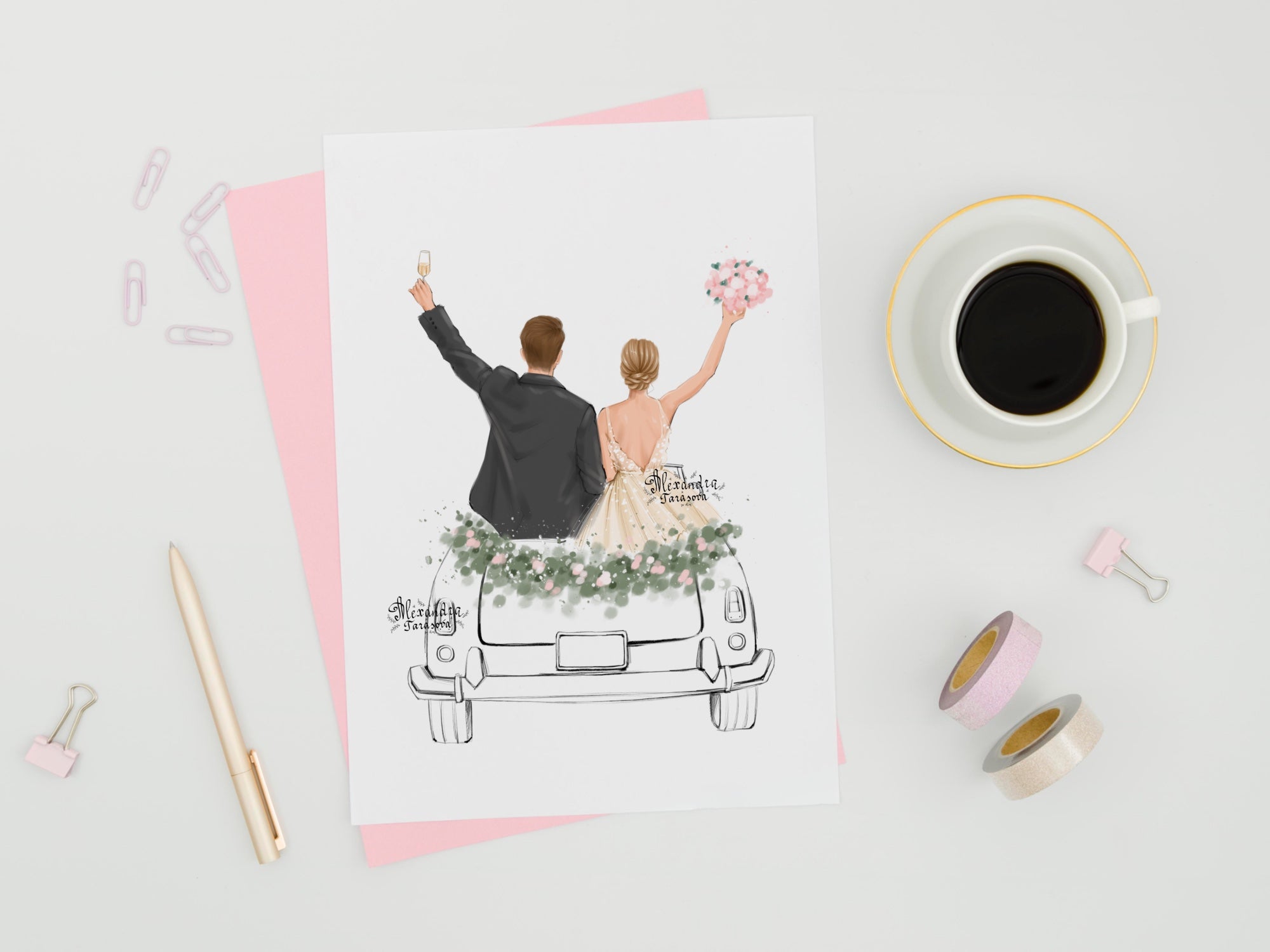 Digital Watercolor Illustration Fashion Wedding Picture Drawing Style Printable Art Trendy Hairstyles Png Transparent Background