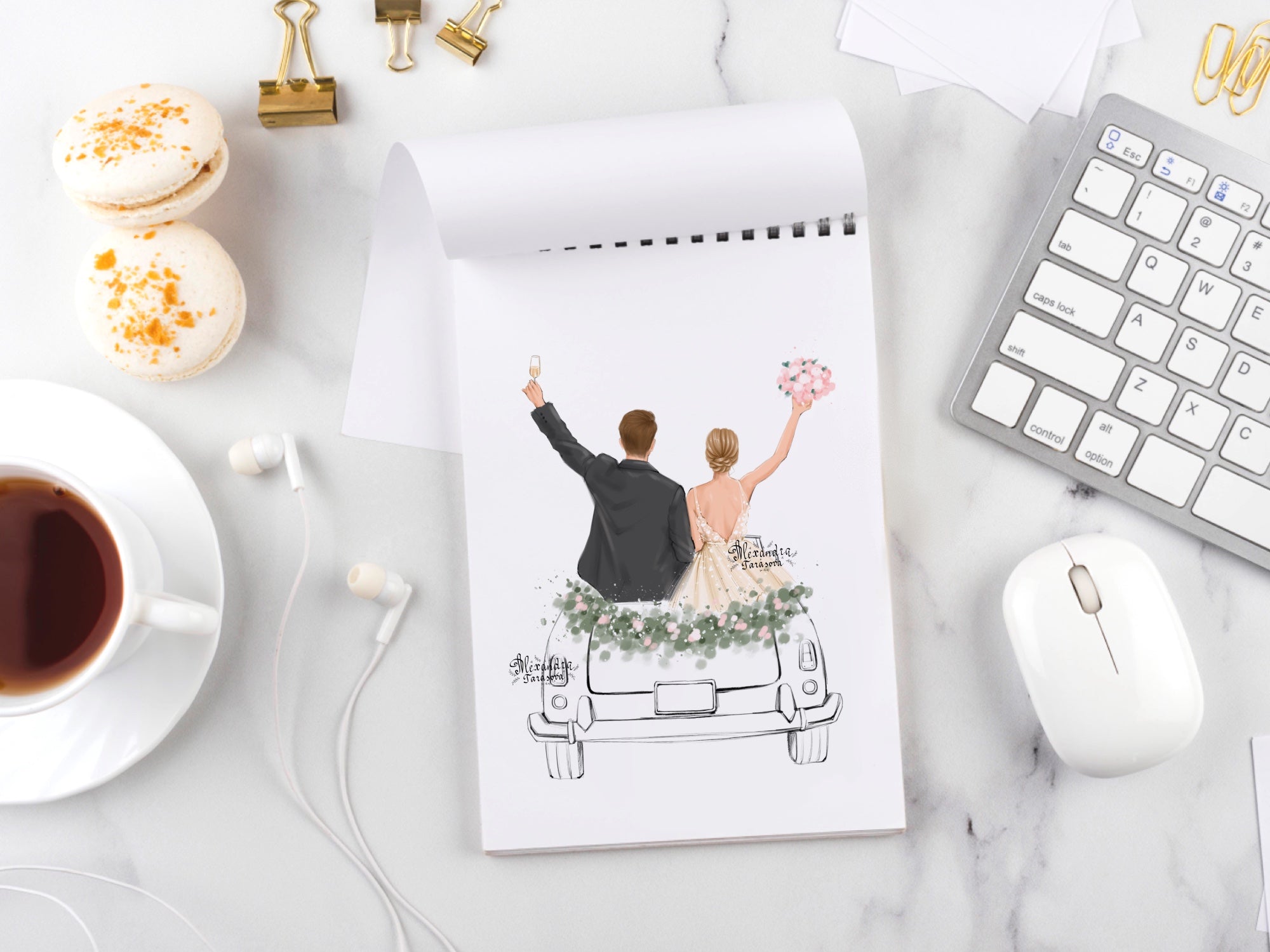 Digital Watercolor Illustration Fashion Wedding Picture Drawing Style Printable Art Trendy Hairstyles Png Transparent Background